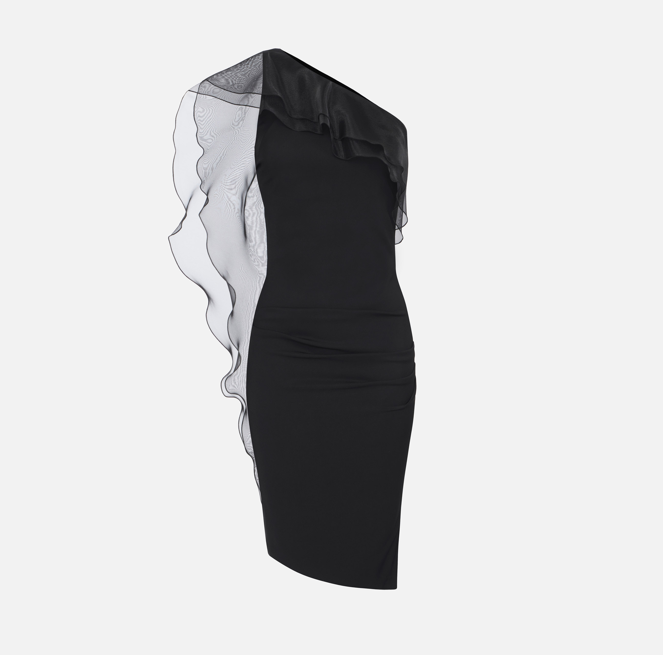 【関税込み】ELISABETTA FRANCHI ORGANZA MIDI DRESS AM80B42E2_BV9_1_D.jpg