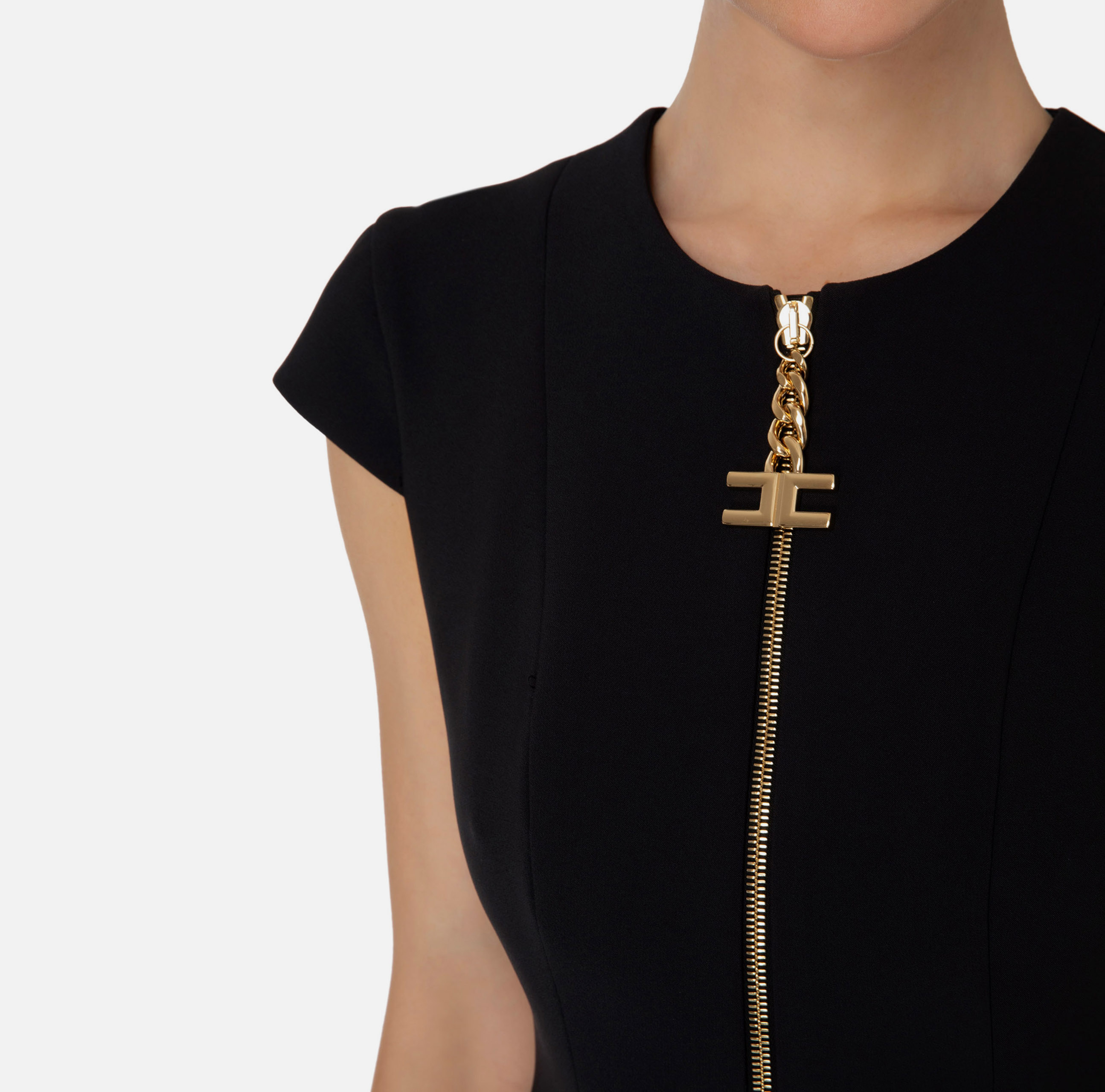 Elisabetta Franchi mini dress with central zip | Elisabetta
