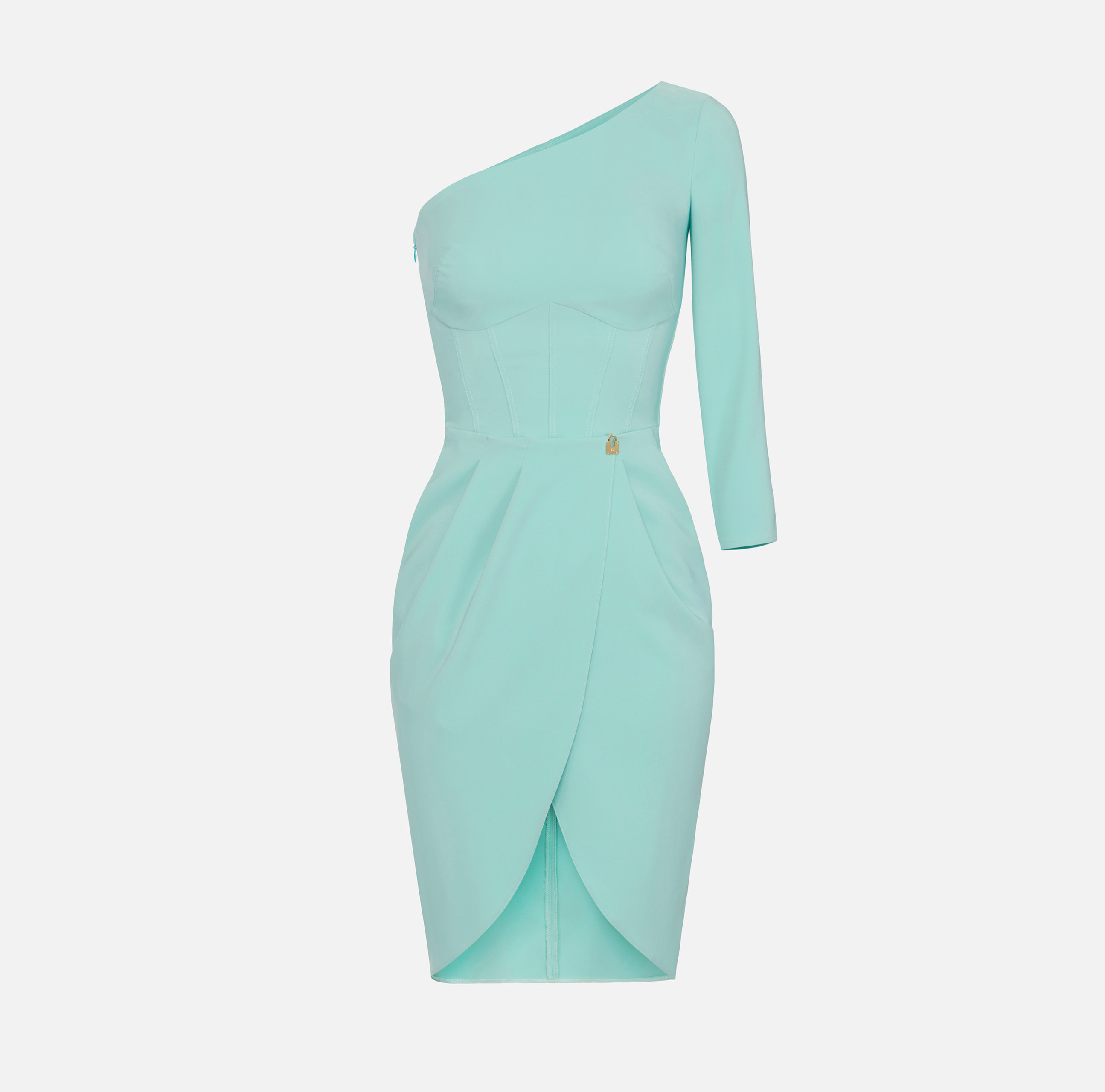 オールインワン・サロペット Elisabetta Franchi One-Shoulder Draped Dress Elisabetta Franchi - One-Shoulder Long Dress with Long