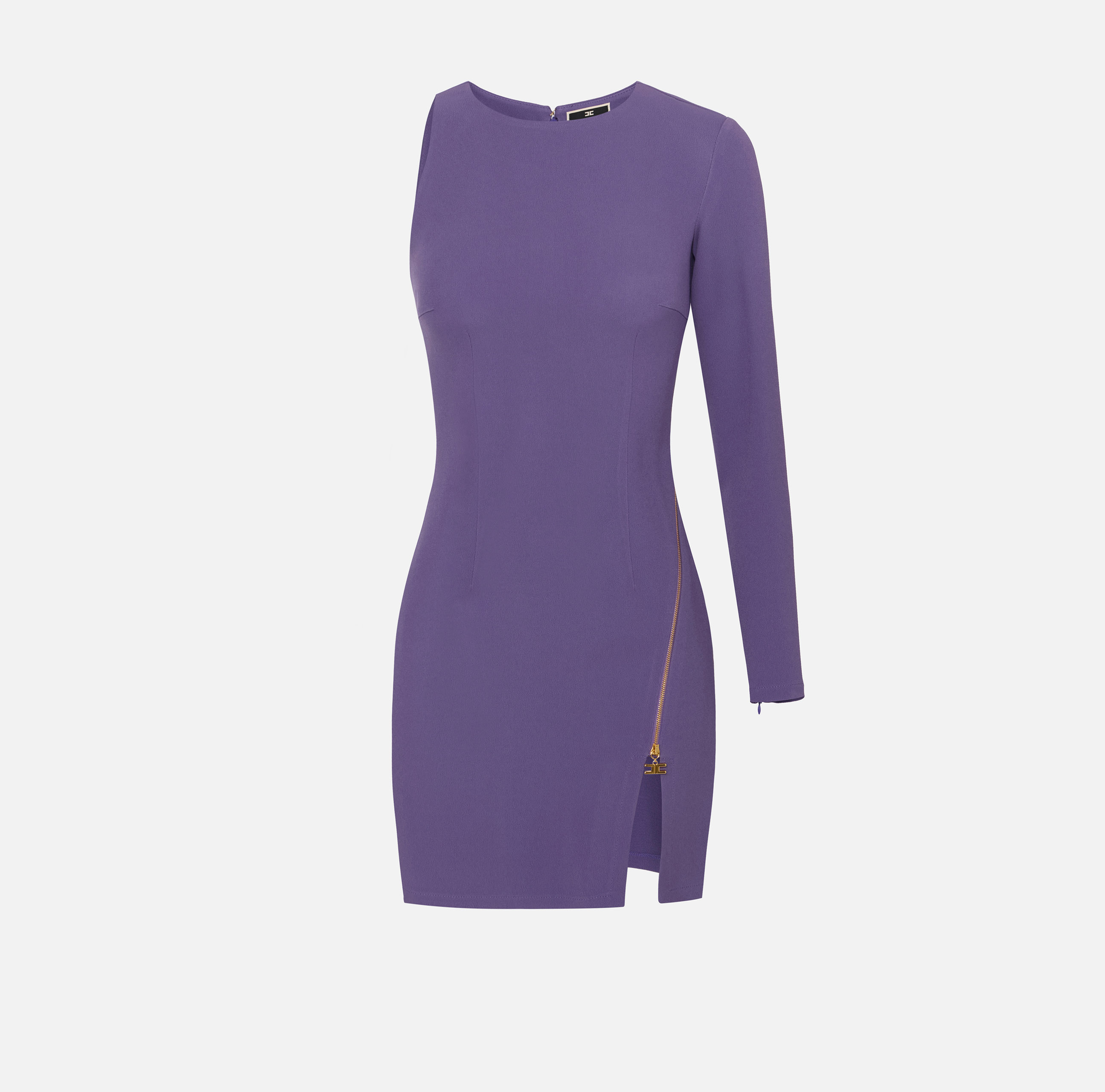 One shoulder asymmetrical mini dress | Elisabetta Franchi® Outlet