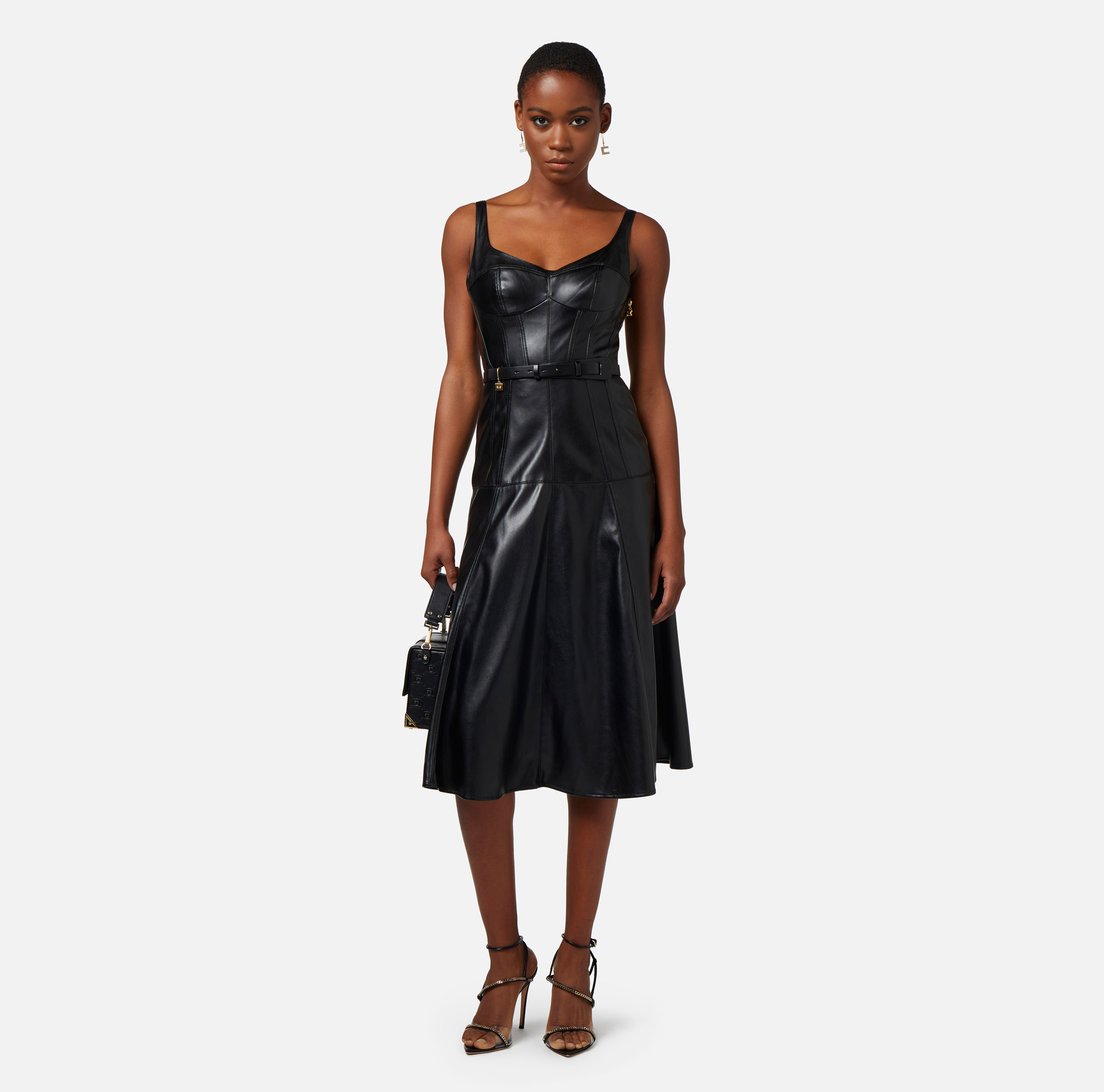オールインワン・サロペット Elisabetta Franchi Midi Dress With Corset Effect AB85052E2_193_6_D.jpg