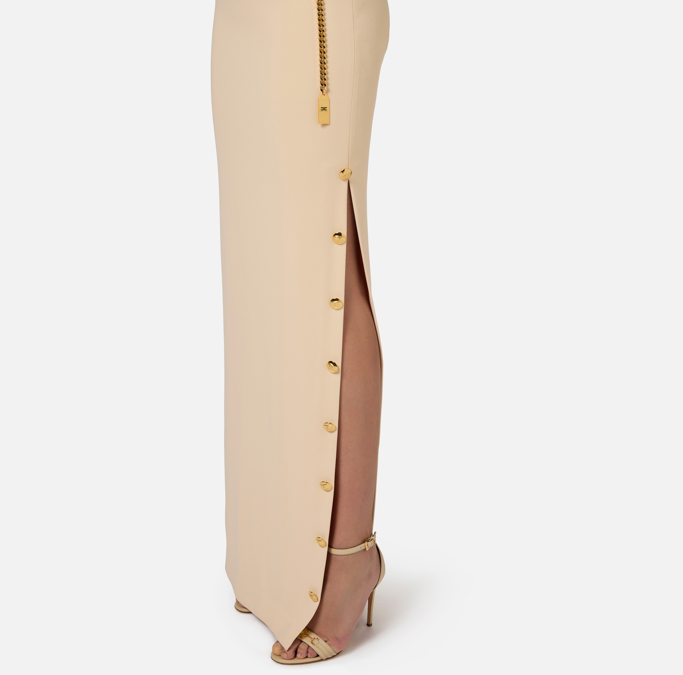 Abito red carpet in crêpe con scollo bustier