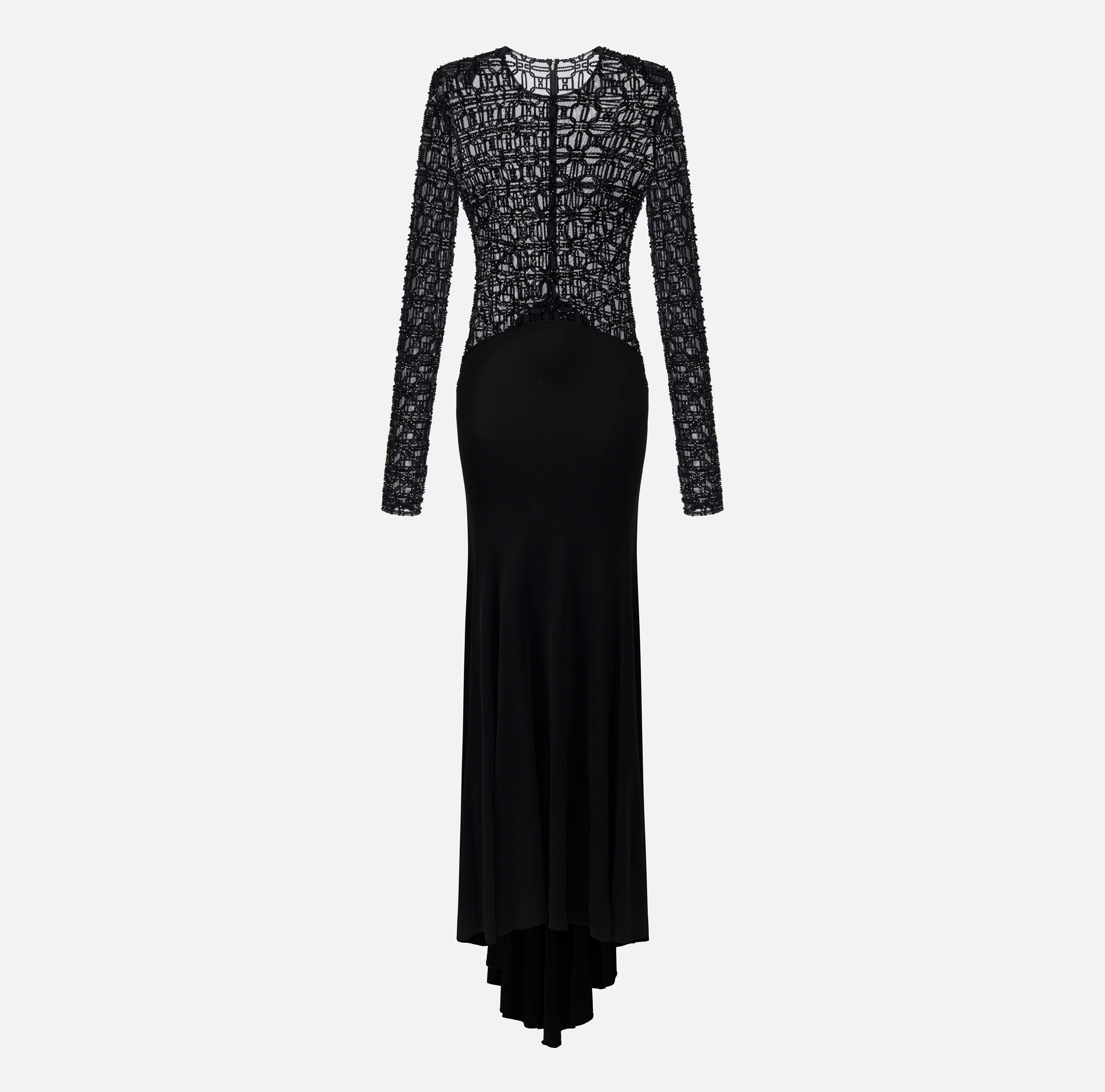 【ELISABETTA FRANCHI】レドカーペットドレス 長袖 ELISABETTA FRANCHI】レドカーペットドレス 長袖 ロゴ付き