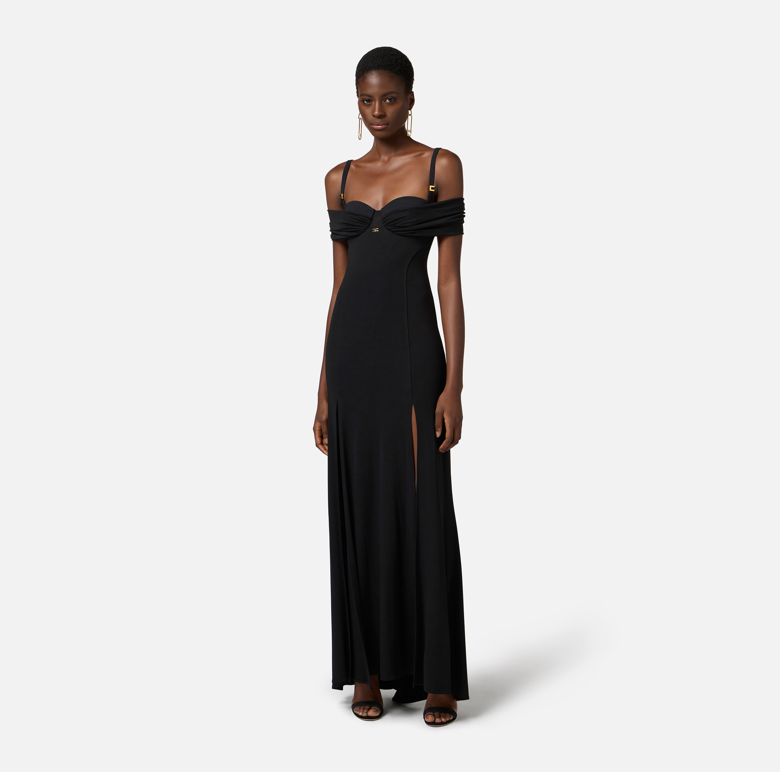 adrianna papell jersey and satin tuxedo sheath dress Adrianna Papell Women's Jersey Tuxedo Sheath Dress - Midnight