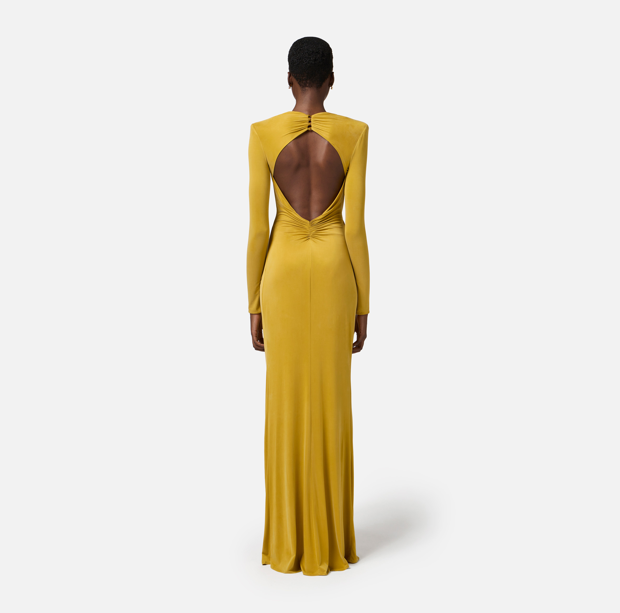 elisabetta franchi long dress with embroidery Elisabetta Franchi Evening dress with embroidery|ABR2252E2A28SKYBLUE