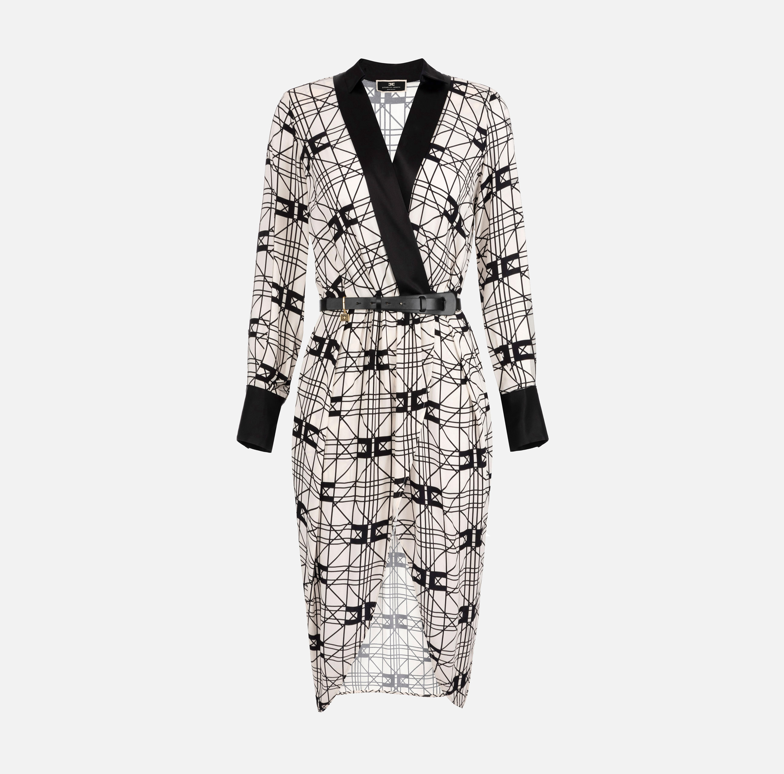 ワンピース ELISABETTA FRANCHI GEORGETTE DRESS WITH GEOMETRIC PRINT Dress in georgette fabric with geometric print | Elisabetta