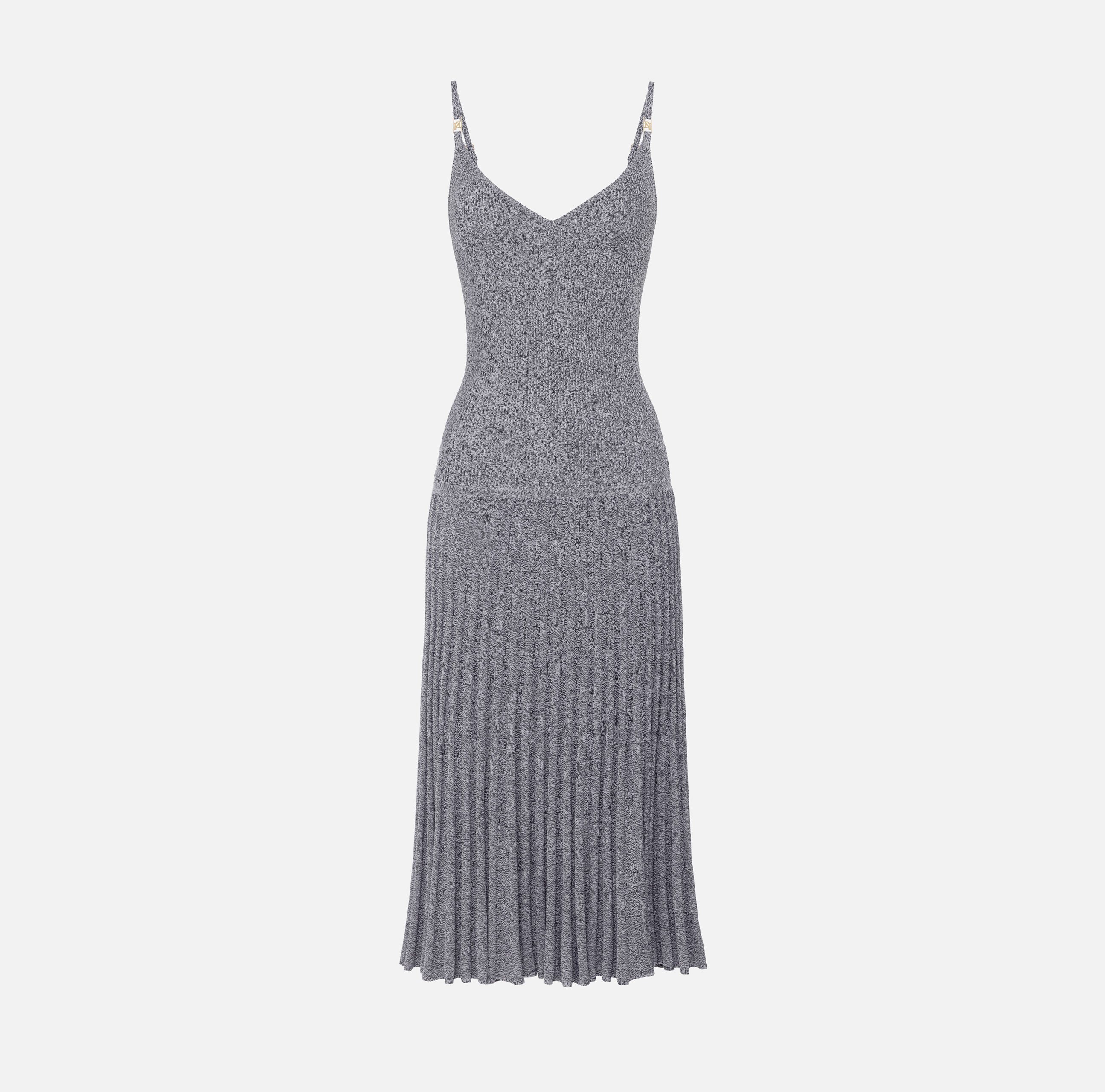 Viscose midi dress with pleated effect | Elisabetta Franchi