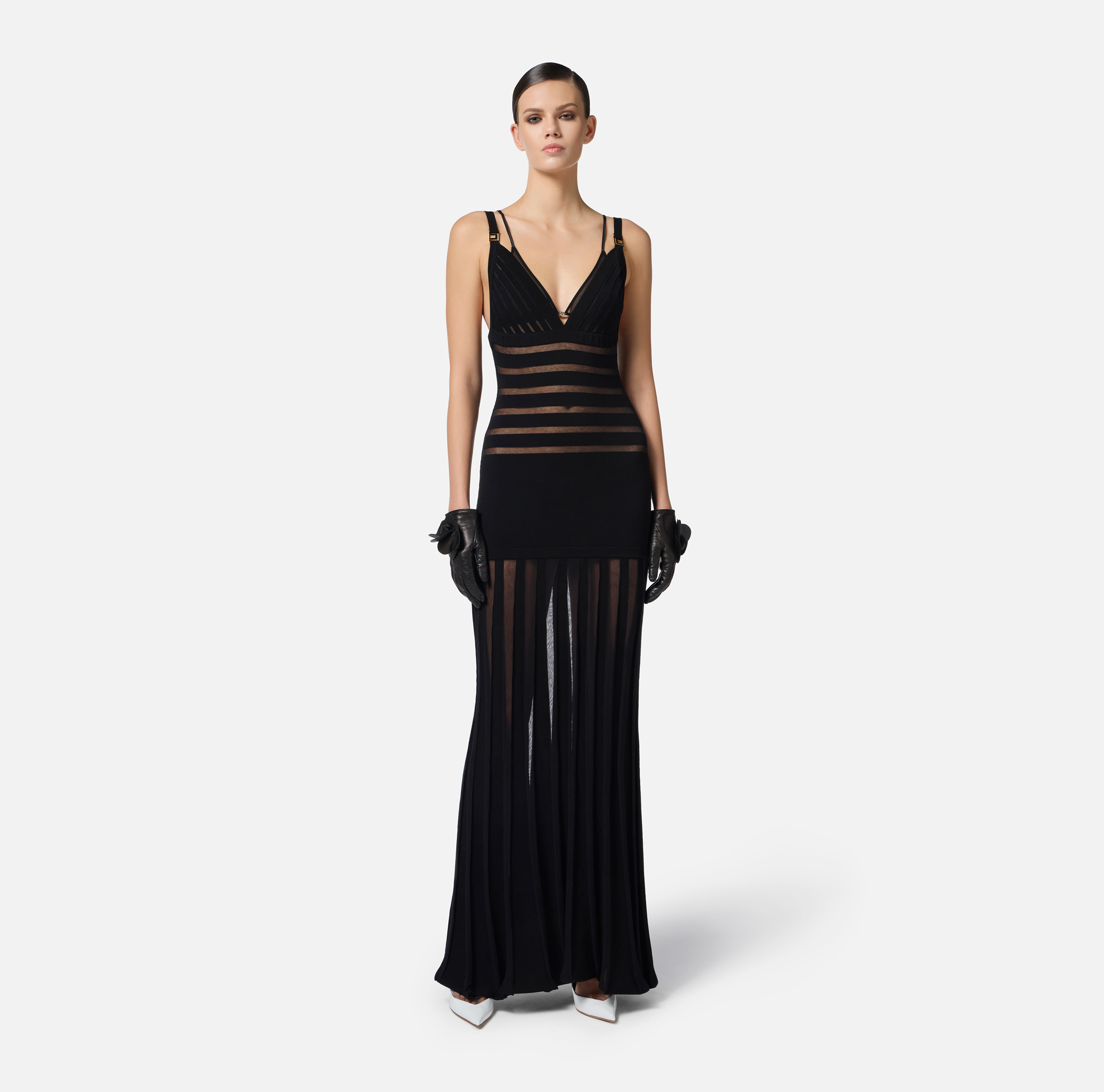 conditions apply stripe halter midi dress Mackenna Navy Cotton Stripe Halter Smock Back Maxi Dress main image 1