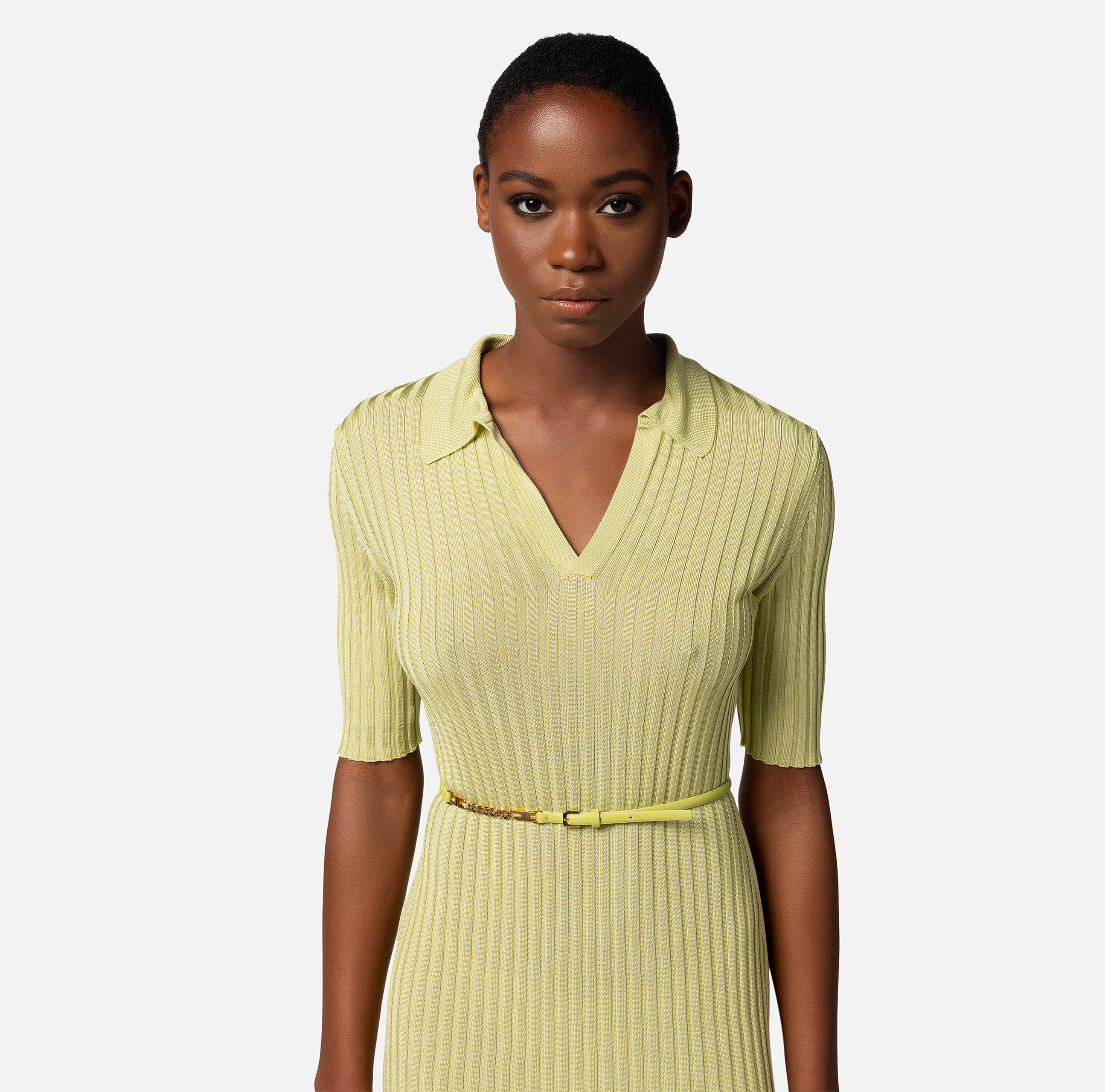 ワンピース ELISABETTA FRANCHI Woman Dress Yellow ABR54 DN7 27863200_57633740_600.jpg