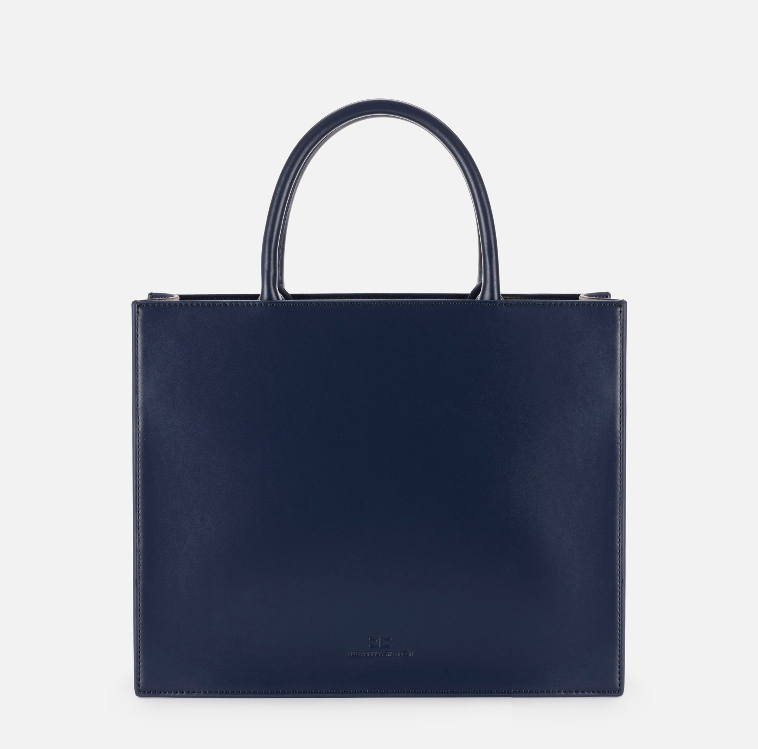 Elisabetta Franchi PA09753E2360 関税送料込 Elisabetta Franchi imitation leather tote bag with embossed