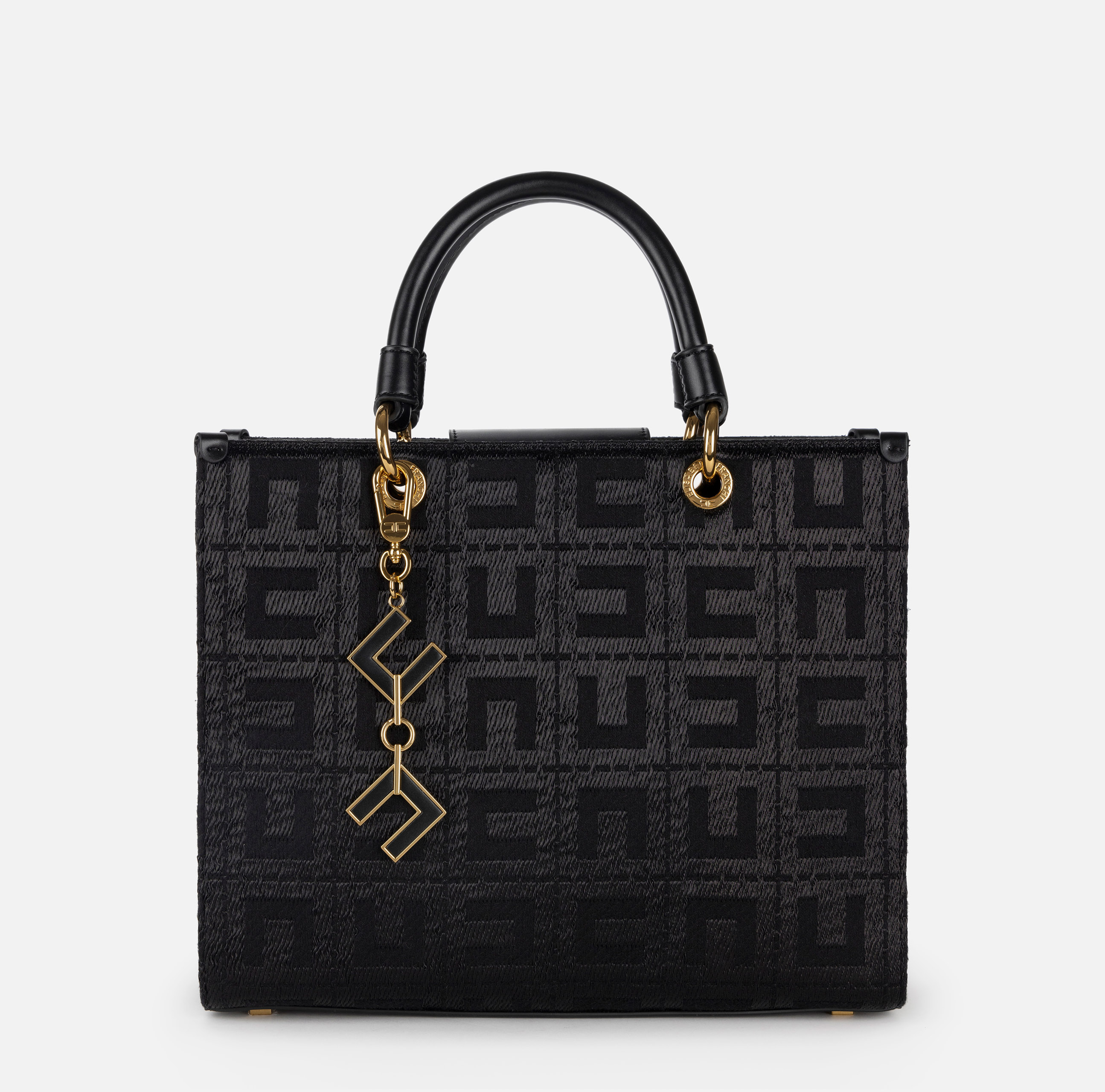 極美品✨Elisabetta Franchi パンプス 23.5 スエード 黒 ボウ ポインテッドトゥスティレットヒールパンプス - ブラック