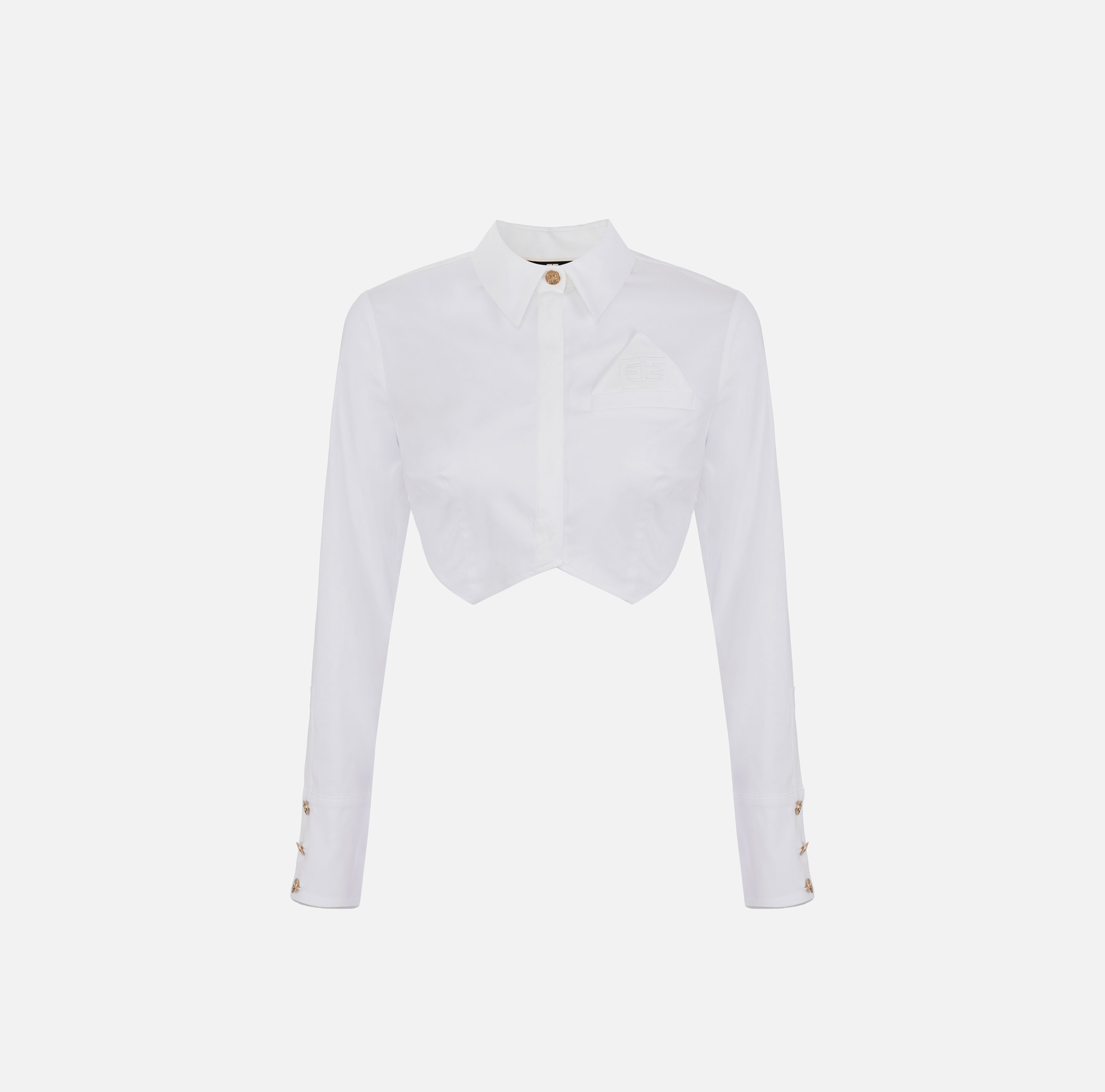 ELISABETTA FRANCHI♡クロップドシャツ♡ホワイト Women's shirts outlet by Elisabetta Franchi: buy online