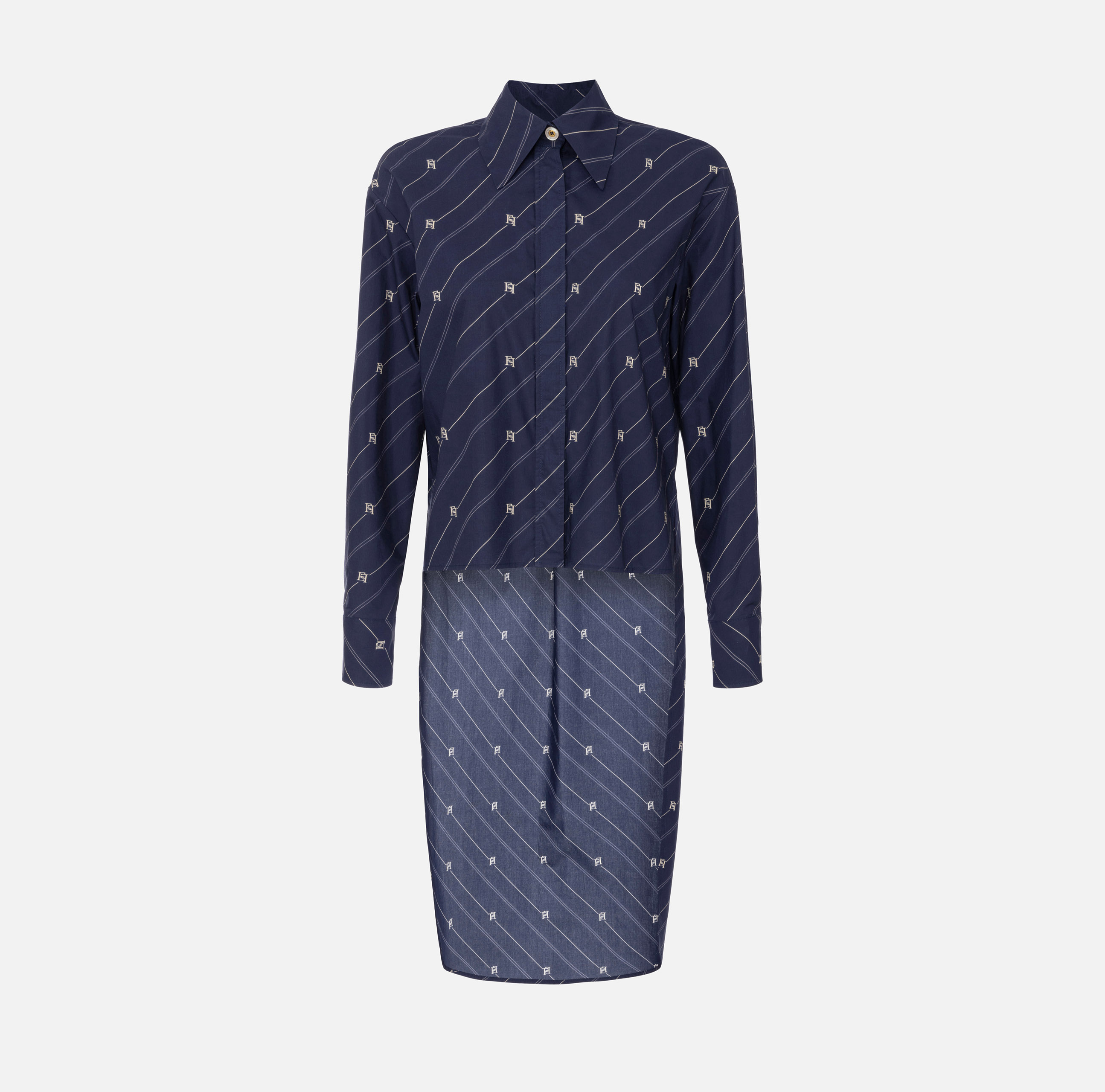 Printed Poplin Shirt Blouse - Tween - Dusty Blue | 101087 Camilla main image 0