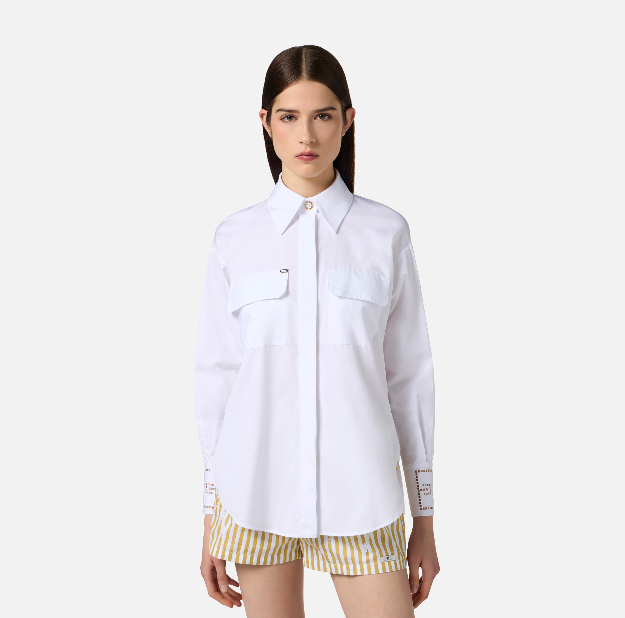 ELISABETTA FRANCHI パフスリーブショートシャツ Women's shirts outlet by Elisabetta Franchi: buy online