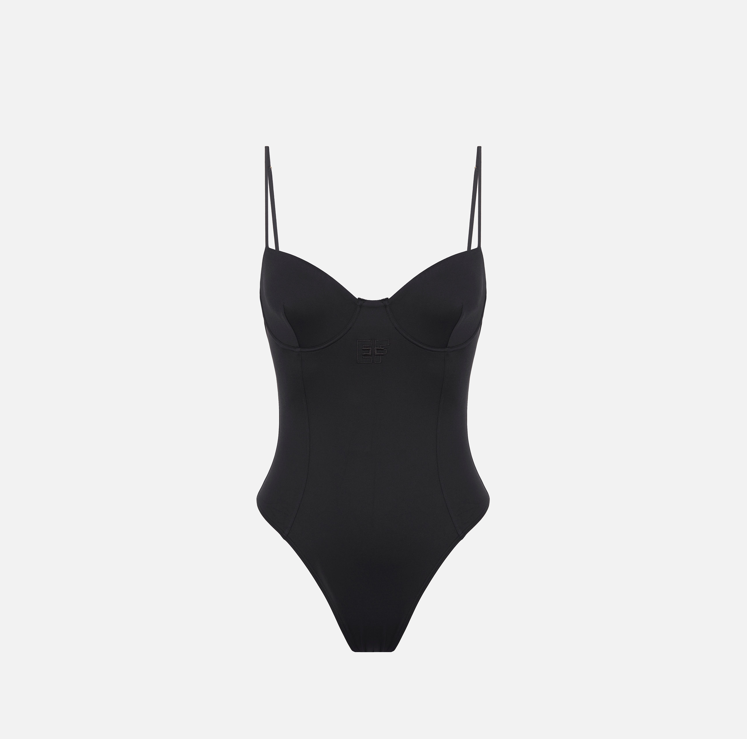 ワンピース水着 ELISABETTA FRANCHI One-piece swimsuit with Logo print Nero Elisabetta Franchi Swimsuit - nero/burro/black - Zalando.co.uk
