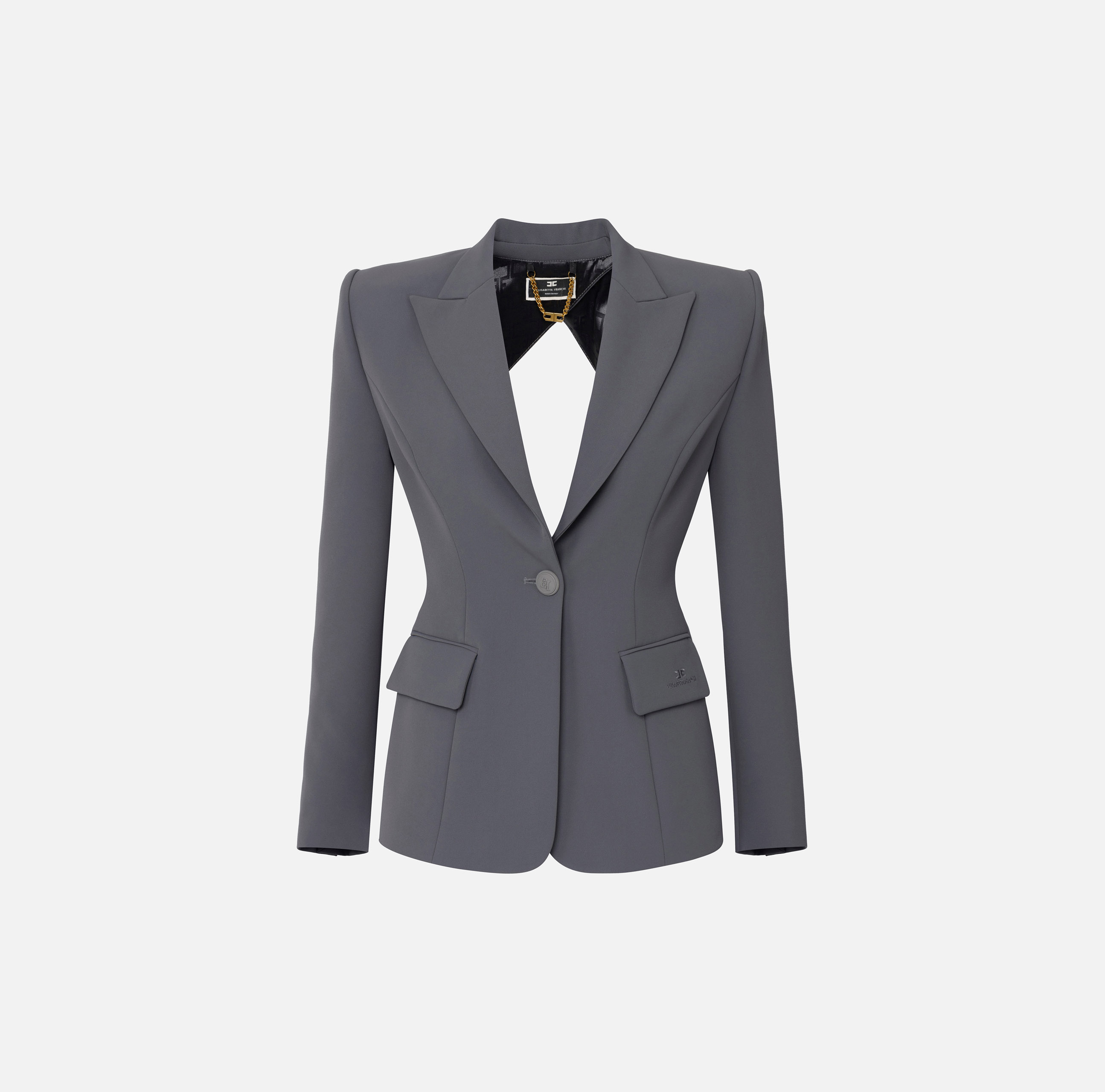 Lightweight crêpe jacket with cut-out | Elisabetta Franchi