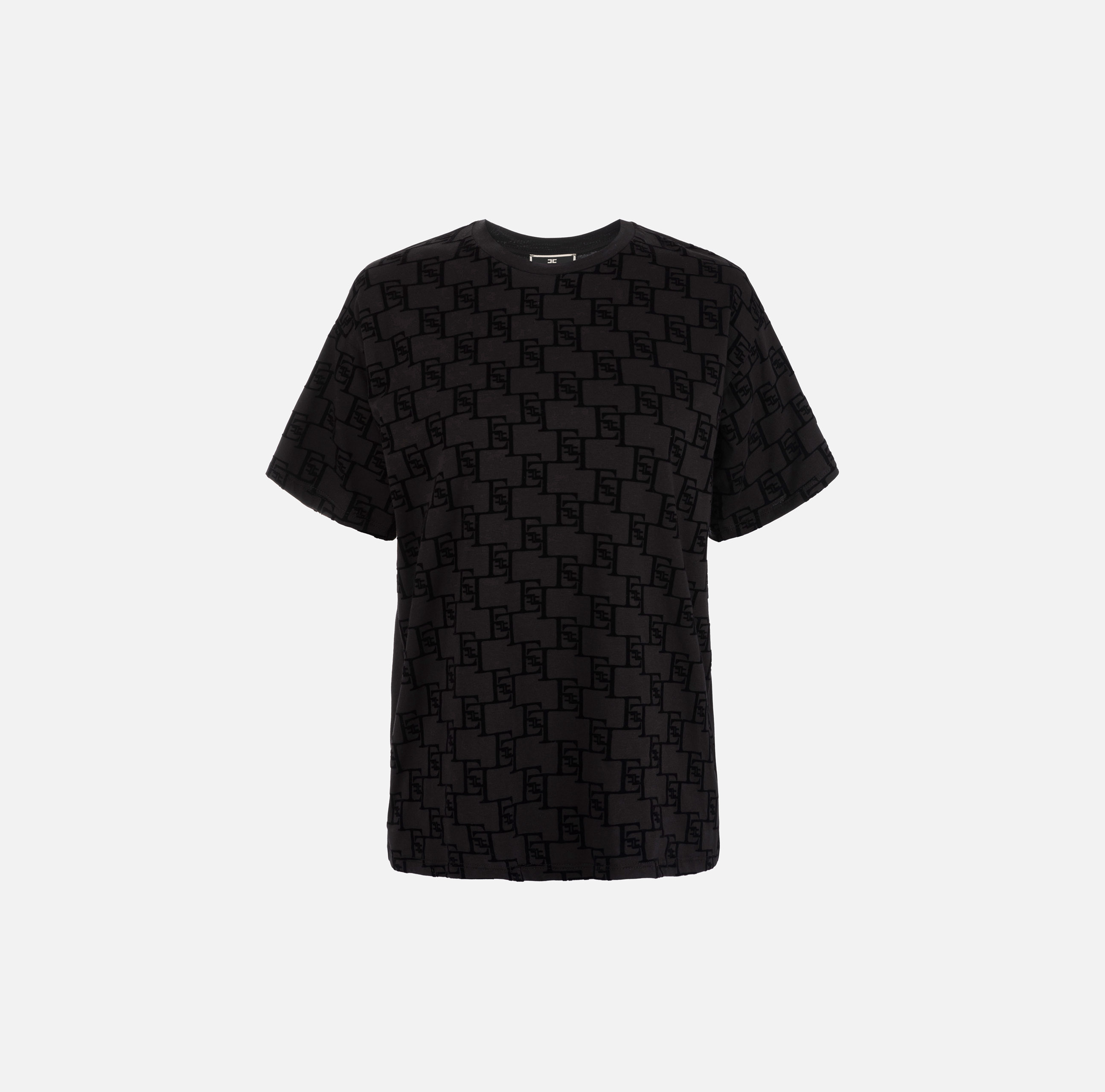 Tシャツ・カットソー ELISABETTA FRANCHI LOGO SHIRT Elisabetta Franchi - Short Sleeve Round Neck T-Shirt Logo