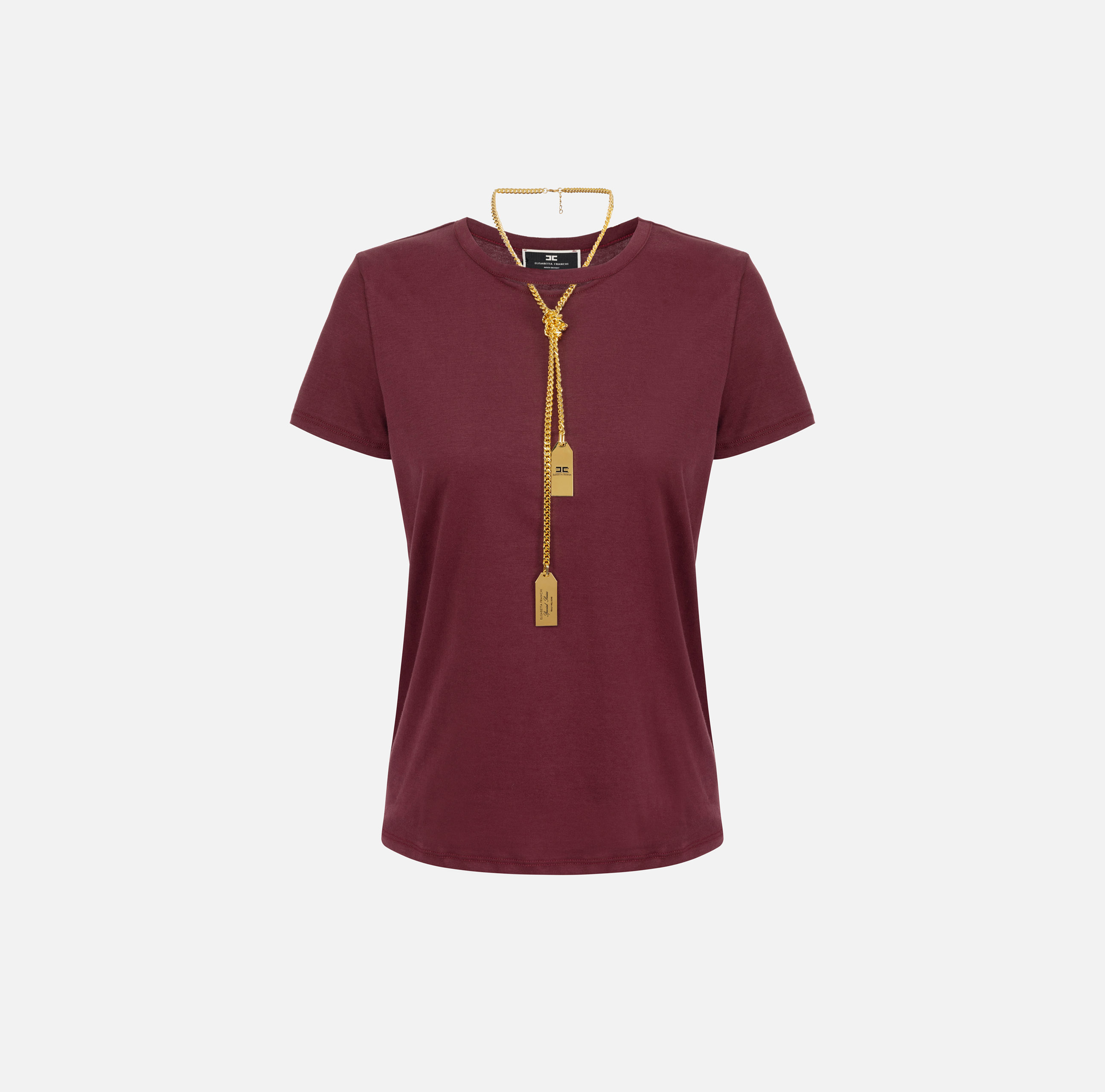 Jersey T-shirt with necklace