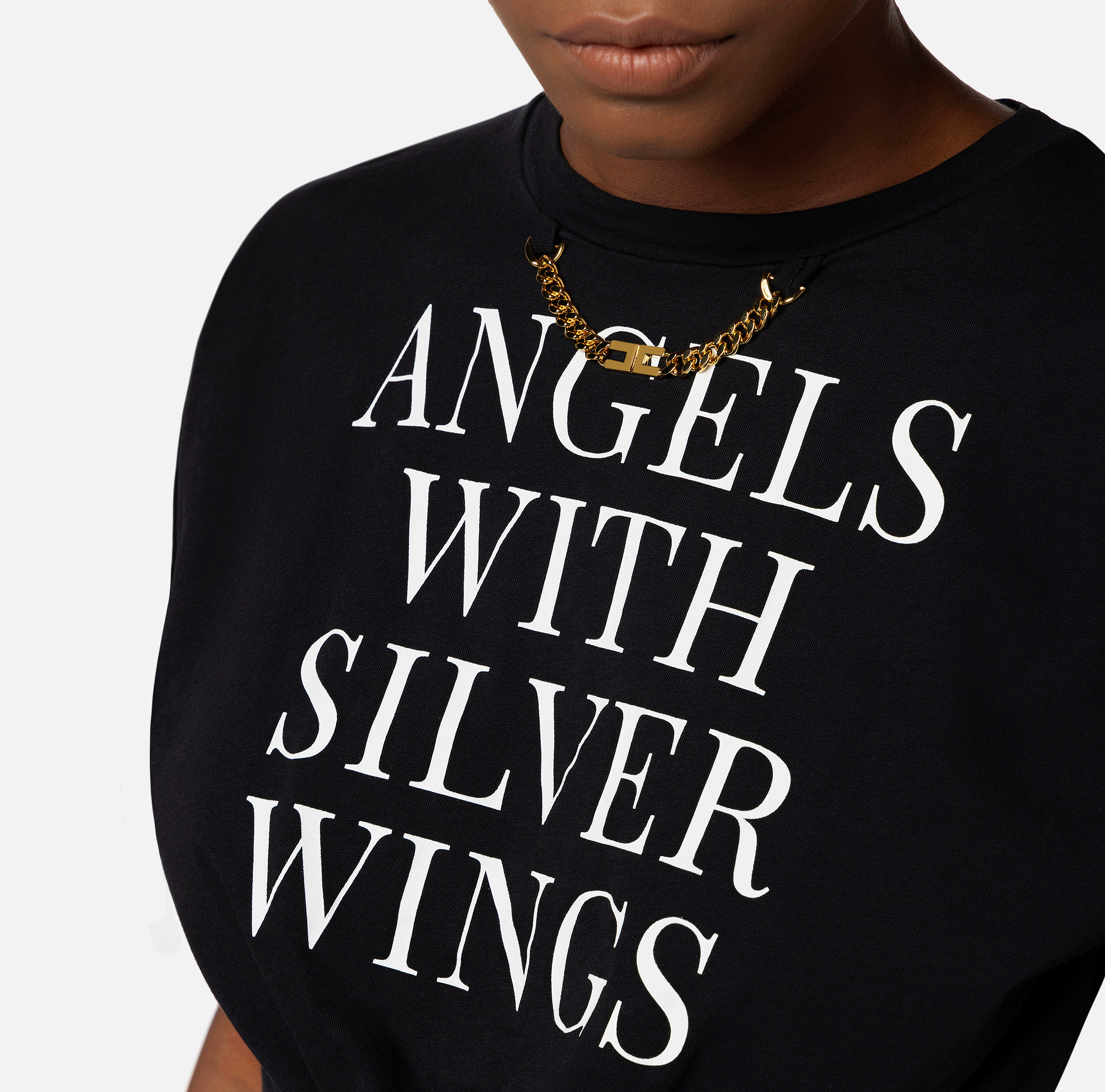 Tシャツ・カットソー ELISABETTA FRANCHI ette shirt with charms and logo Women's t-shirts outlet by Elisabetta Franchi: buy online