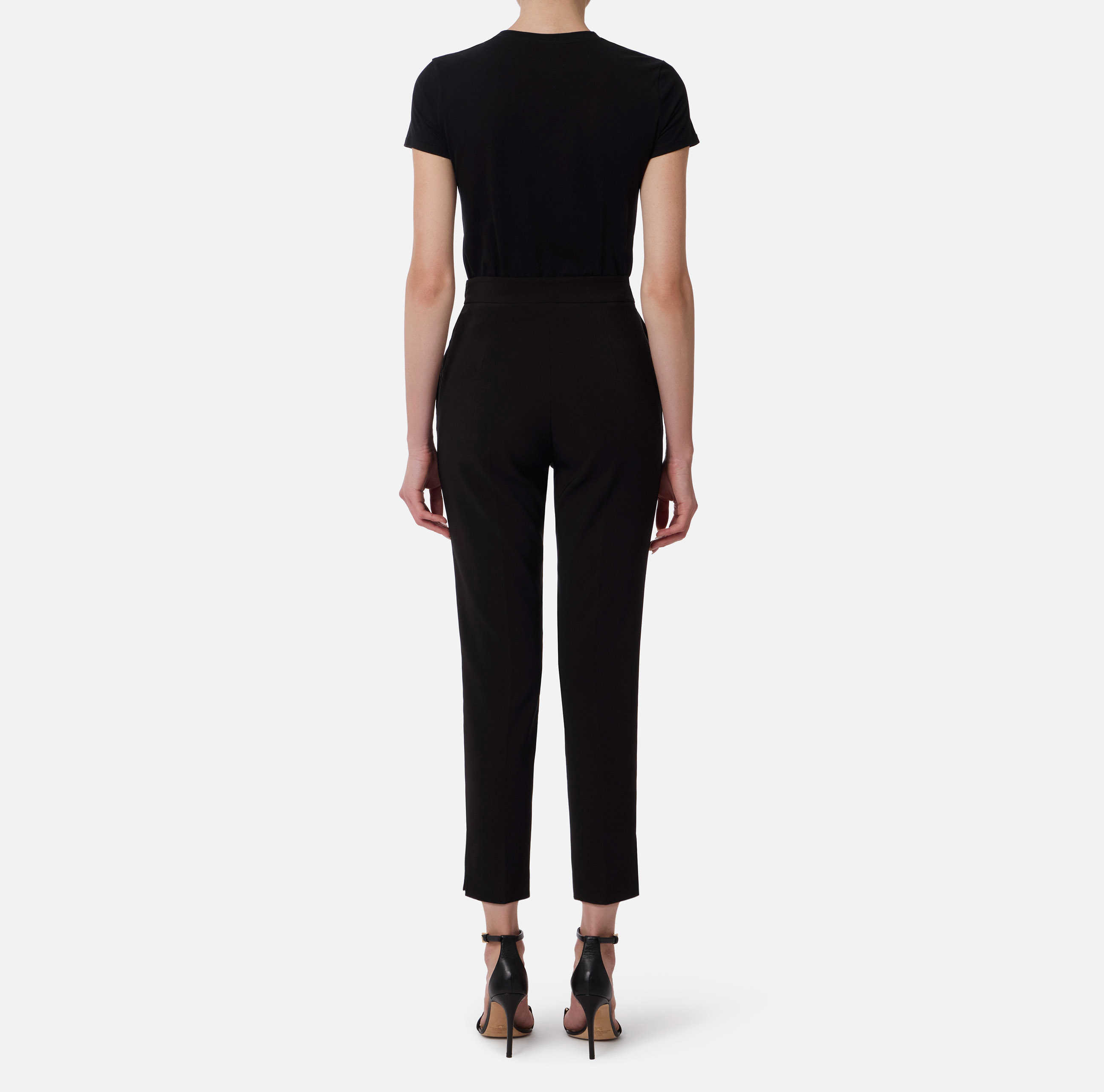 オールインワン・サロペット ELISABETTA FRANCHI Women Shirts CB00653E2110 BLACK Elisabetta Franchi Woman Long Jumpsuit with Diamonds and