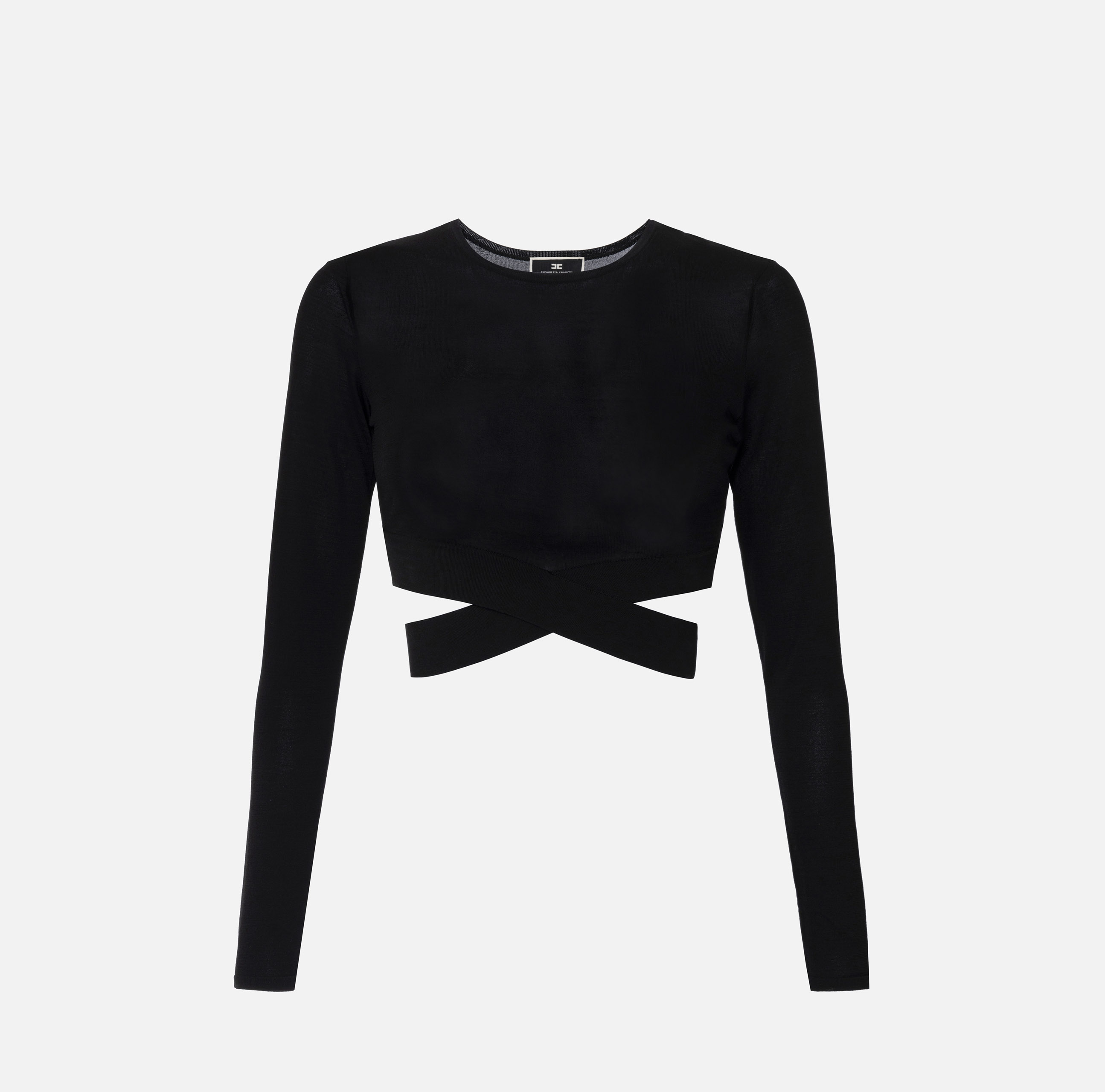 Elisabetta Franchi women's crepe bustier top to01041e2
