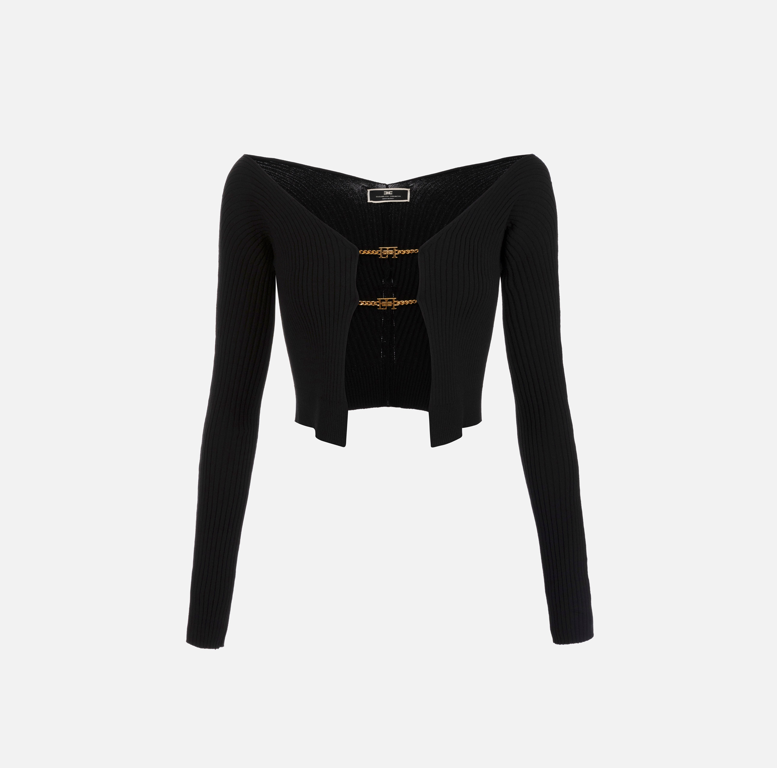 ELISABETTA FRANCHI 売れ筋商品|||エリザベスフランキ Tシャツ トップス レディース Tops Black Elisabetta Franchi Top - Black - Women | TO00246E2110