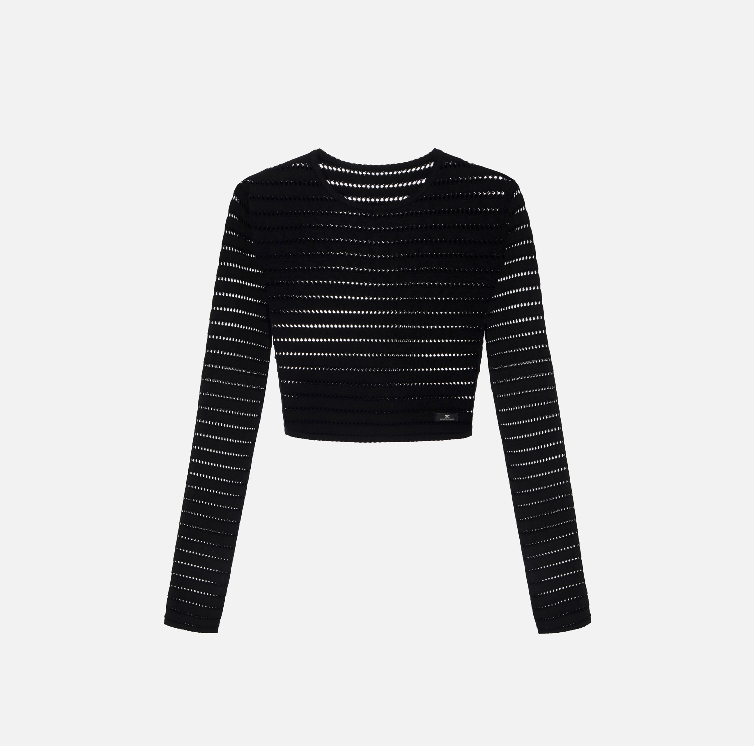 Top in open-knit fabric | Elisabetta Franchi® Outlet