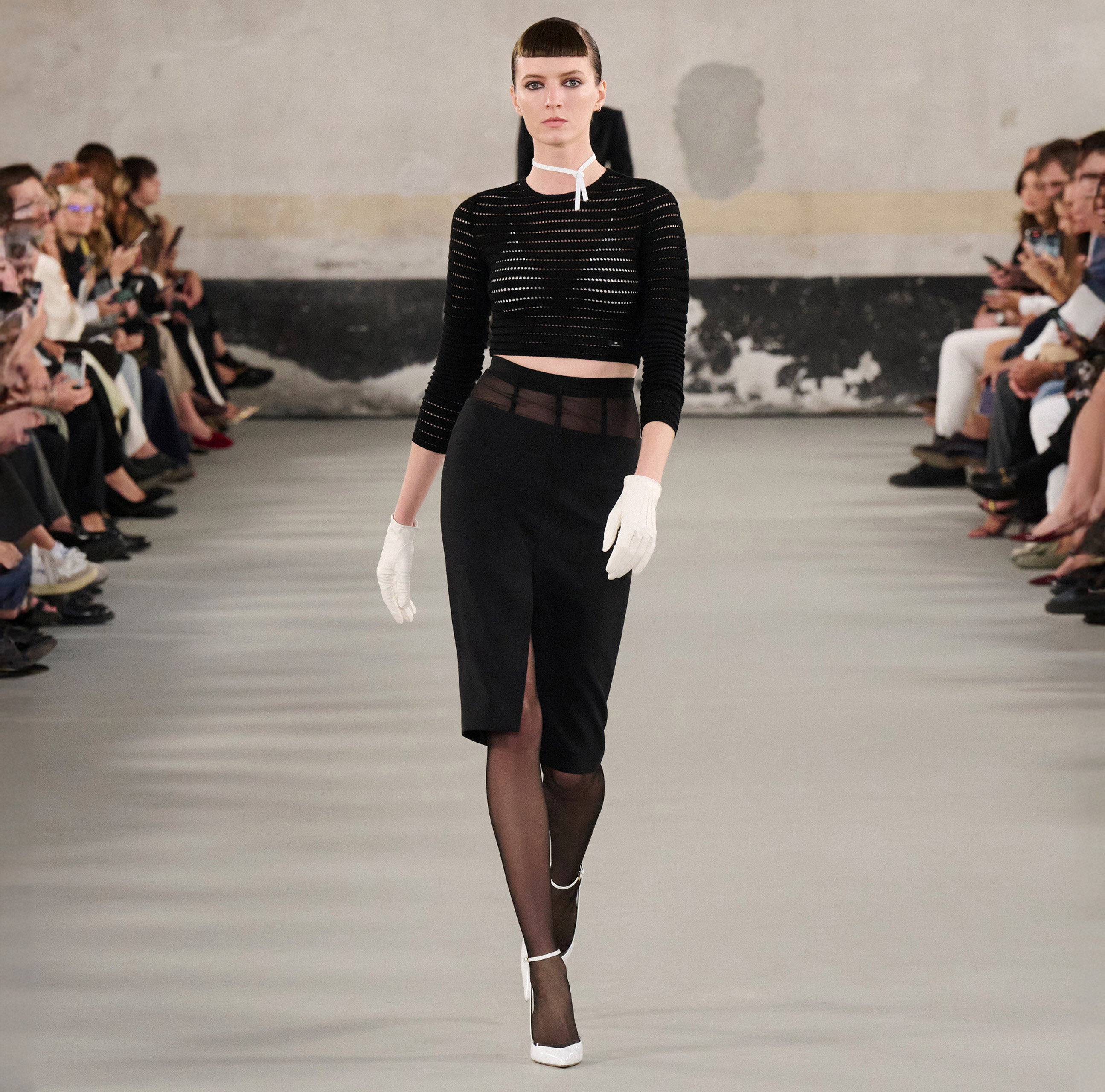 Top in open-knit fabric | Elisabetta Franchi® Outlet