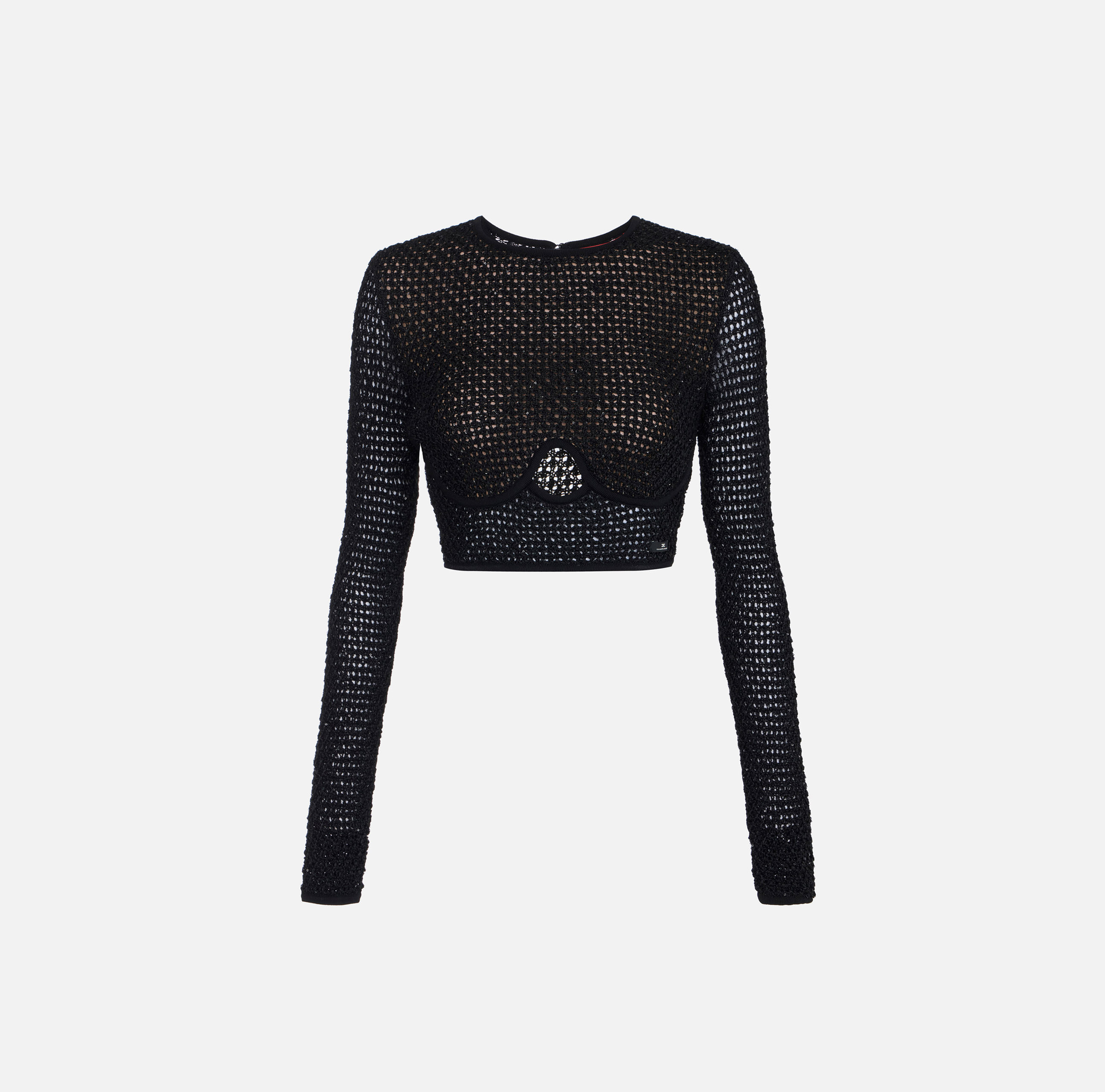Top in tulle fabric Elisabetta Franchi® Outlet — free download
