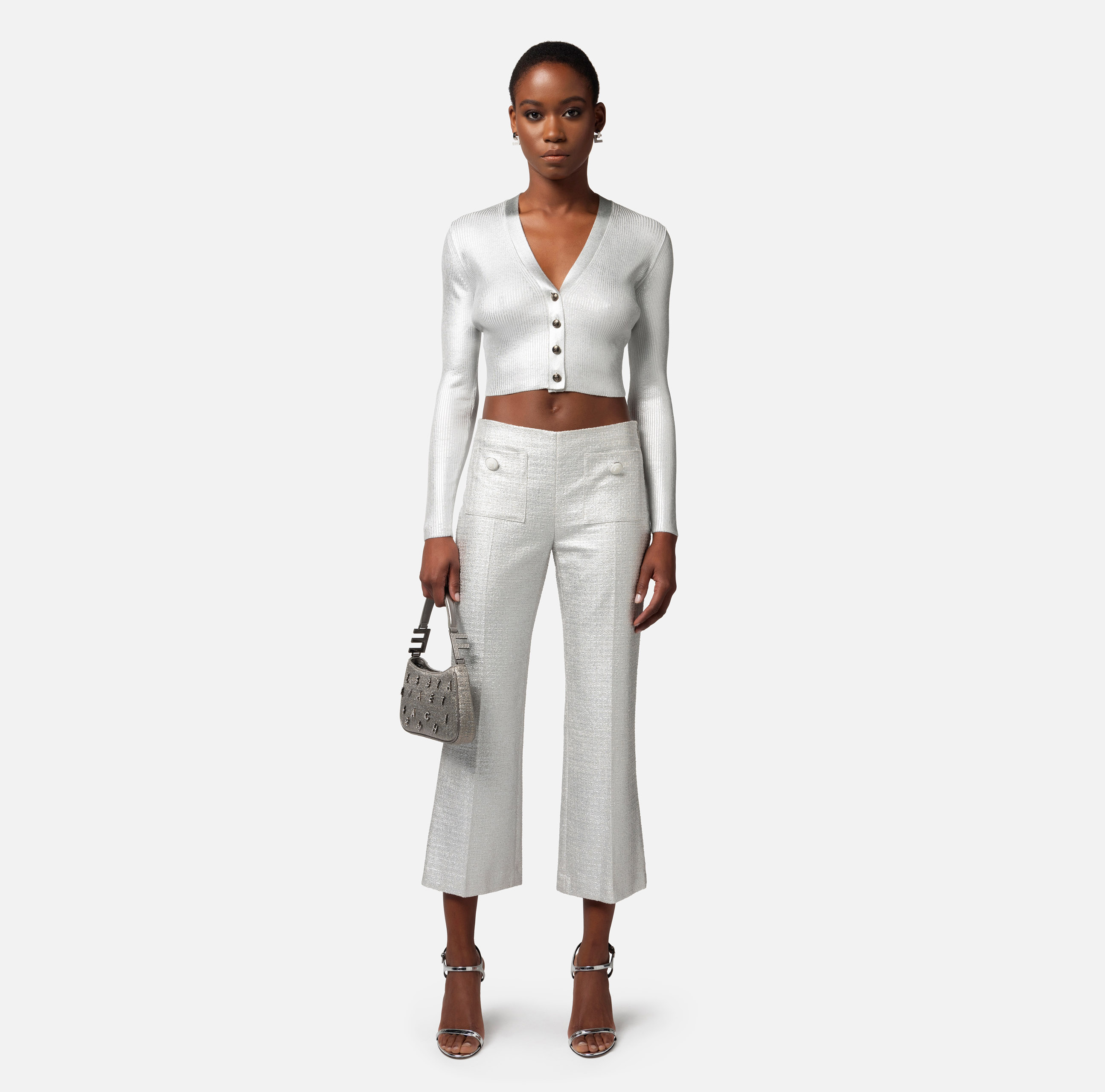 パンツ ELISABETTA FRANCHI Women Straight Pants PAT7151 DN9 MARE BUR Elisabetta Franchi Wool Trousers | Neutrals | FARFETCH