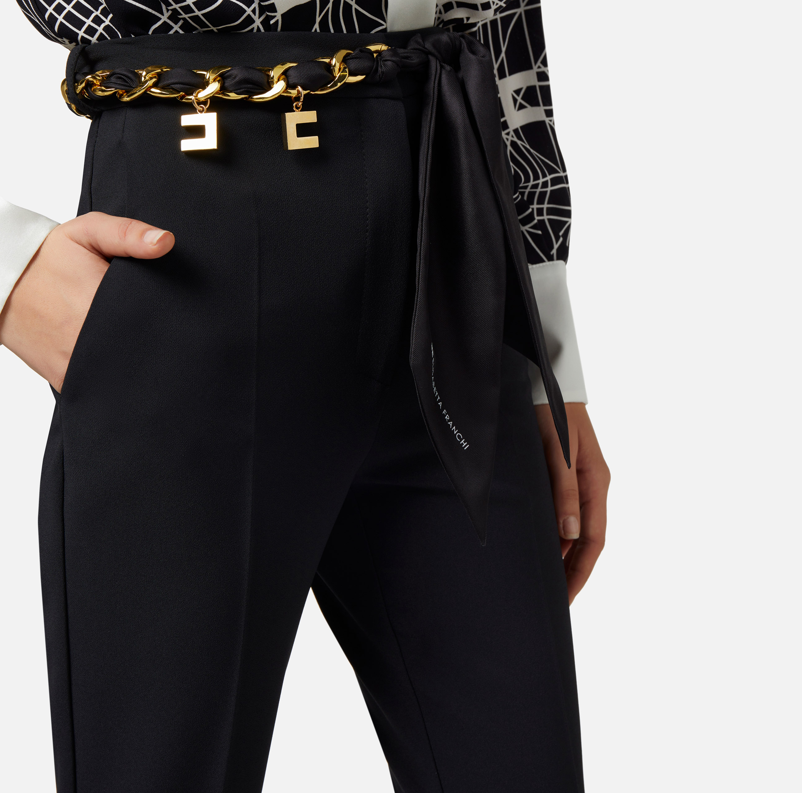 Women's tailored trousers outlet by Elisabetta Franchi: buy