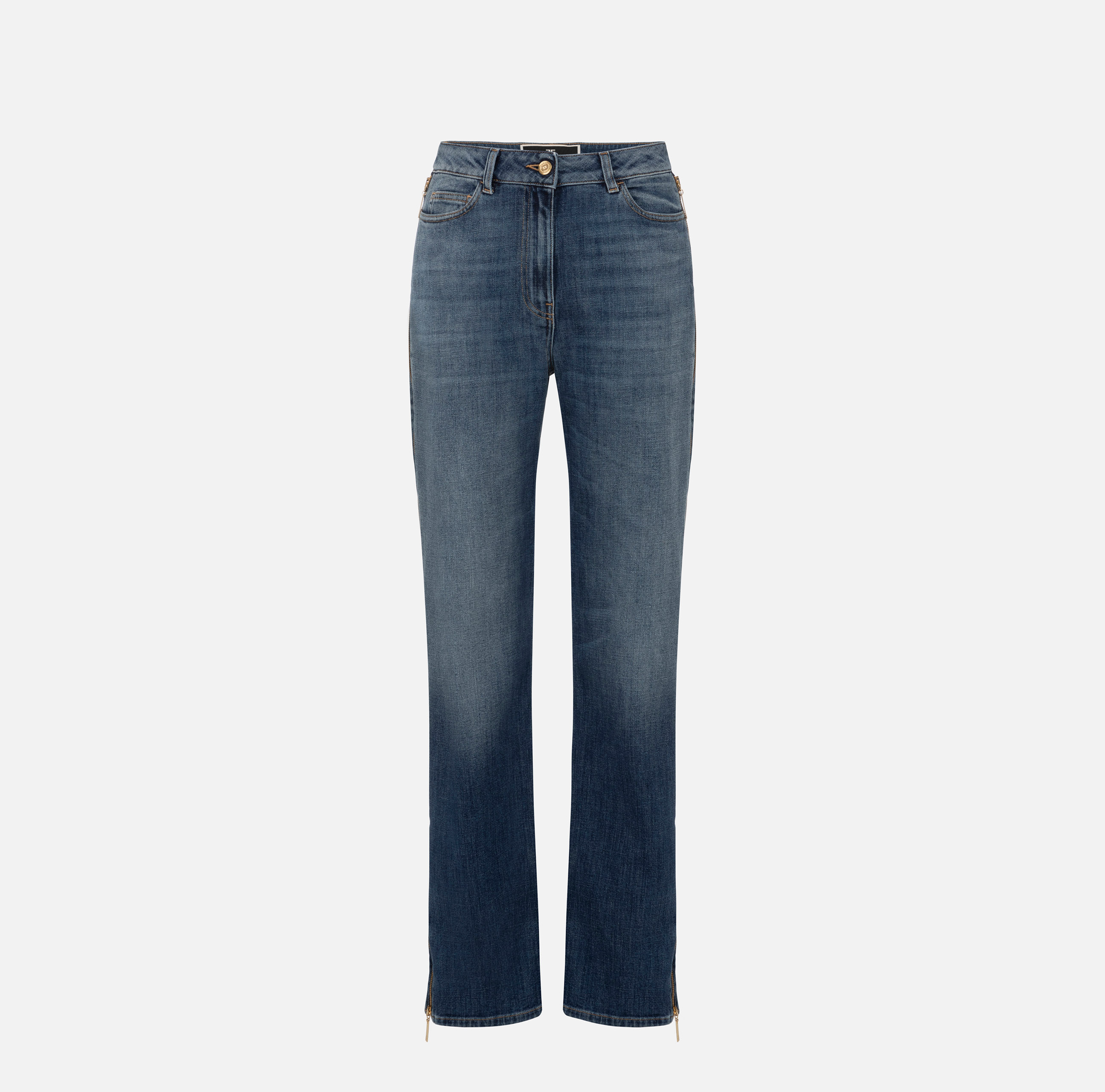 パンツ ELISABETTA FRANCHI Woman Pants Blue HJ36N 139 donna-abbigliamento-jeans-no-