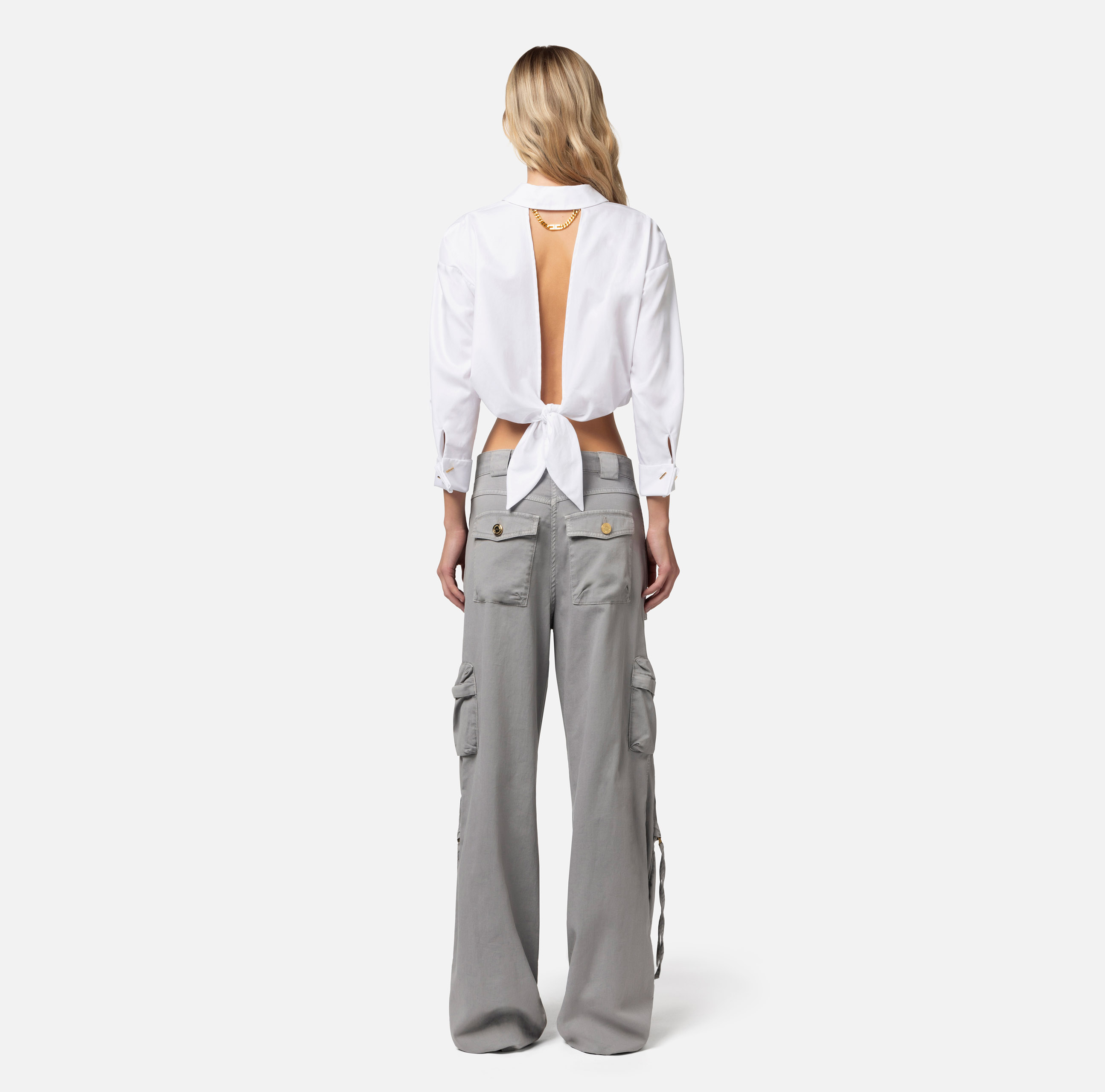 【25SS】 ELISABETTA FRANCHI ベルト付き ボーイフレンドパンツ Elisabetta Franchi: Women's Dresses and Bags PE25 SALES | H