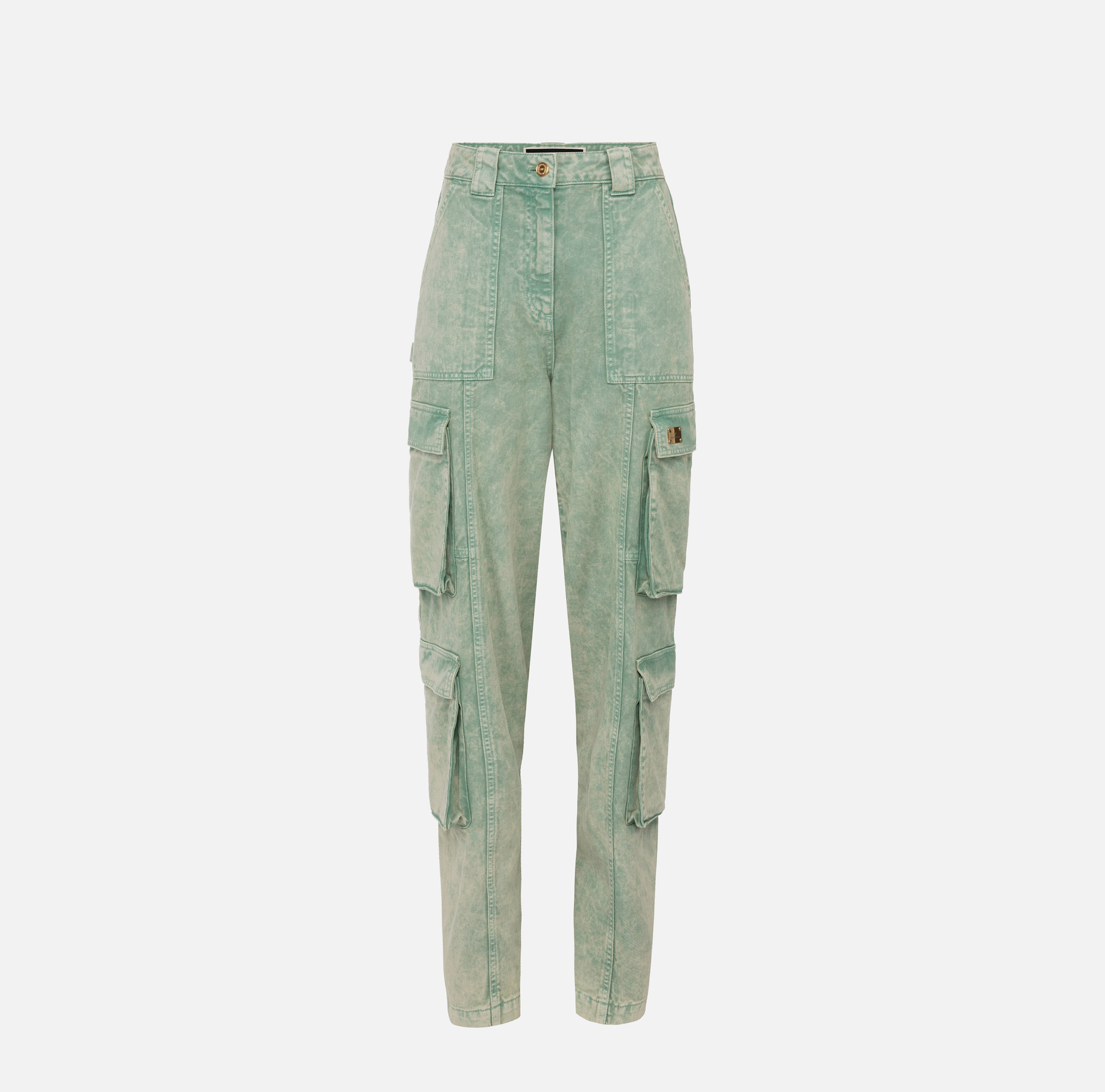 【ELISABETTA FRANCHI】ラグジュアリーカーゴパンツ Coloured cargo jeans with back zip | Elisabetta Franchi® Outlet