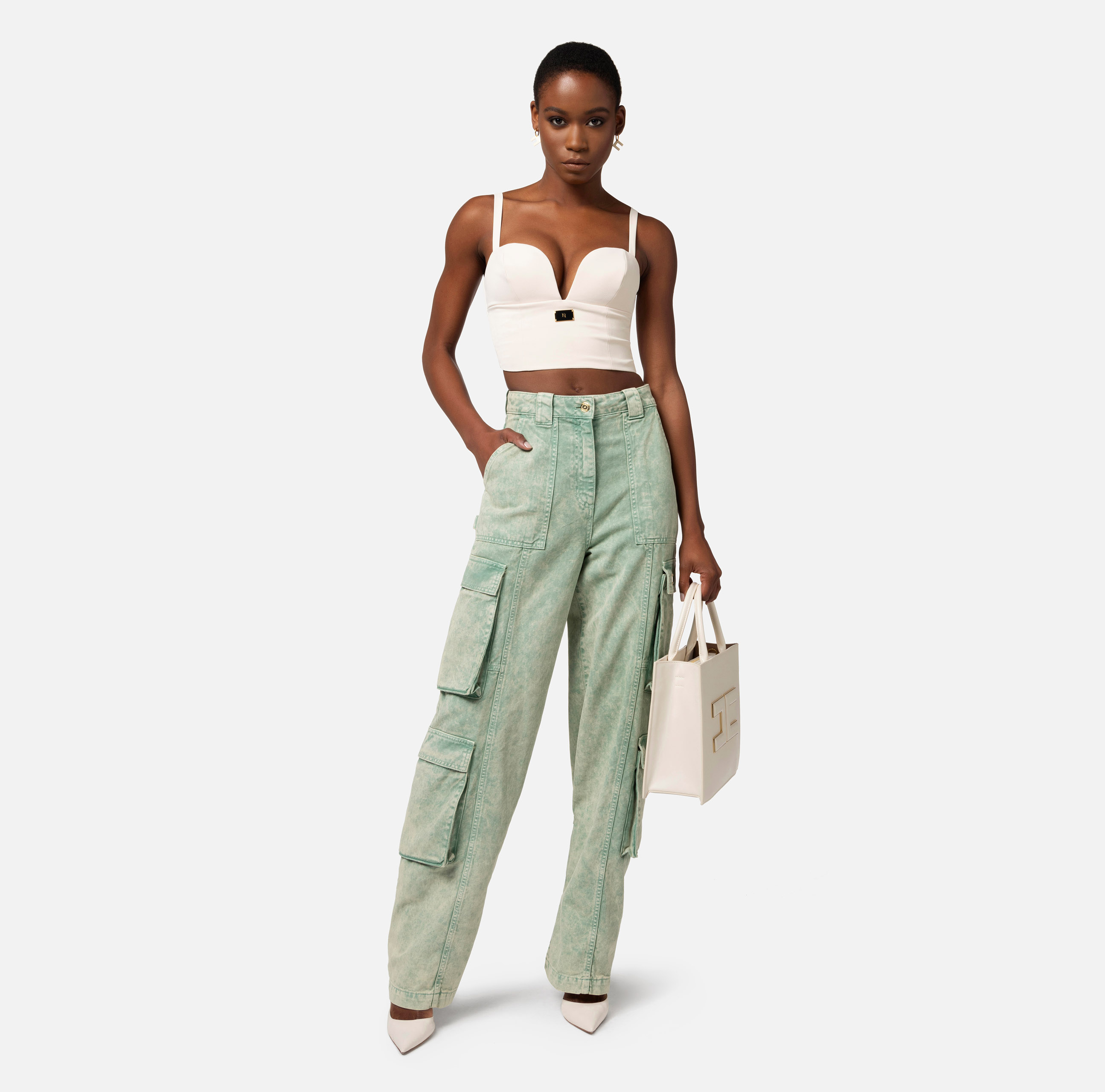 エリザベッタ フランキ パレスジーンズ ボーイフレンドレッグ Women's Denim Jeans from Elisabetta Franchi - stylishness