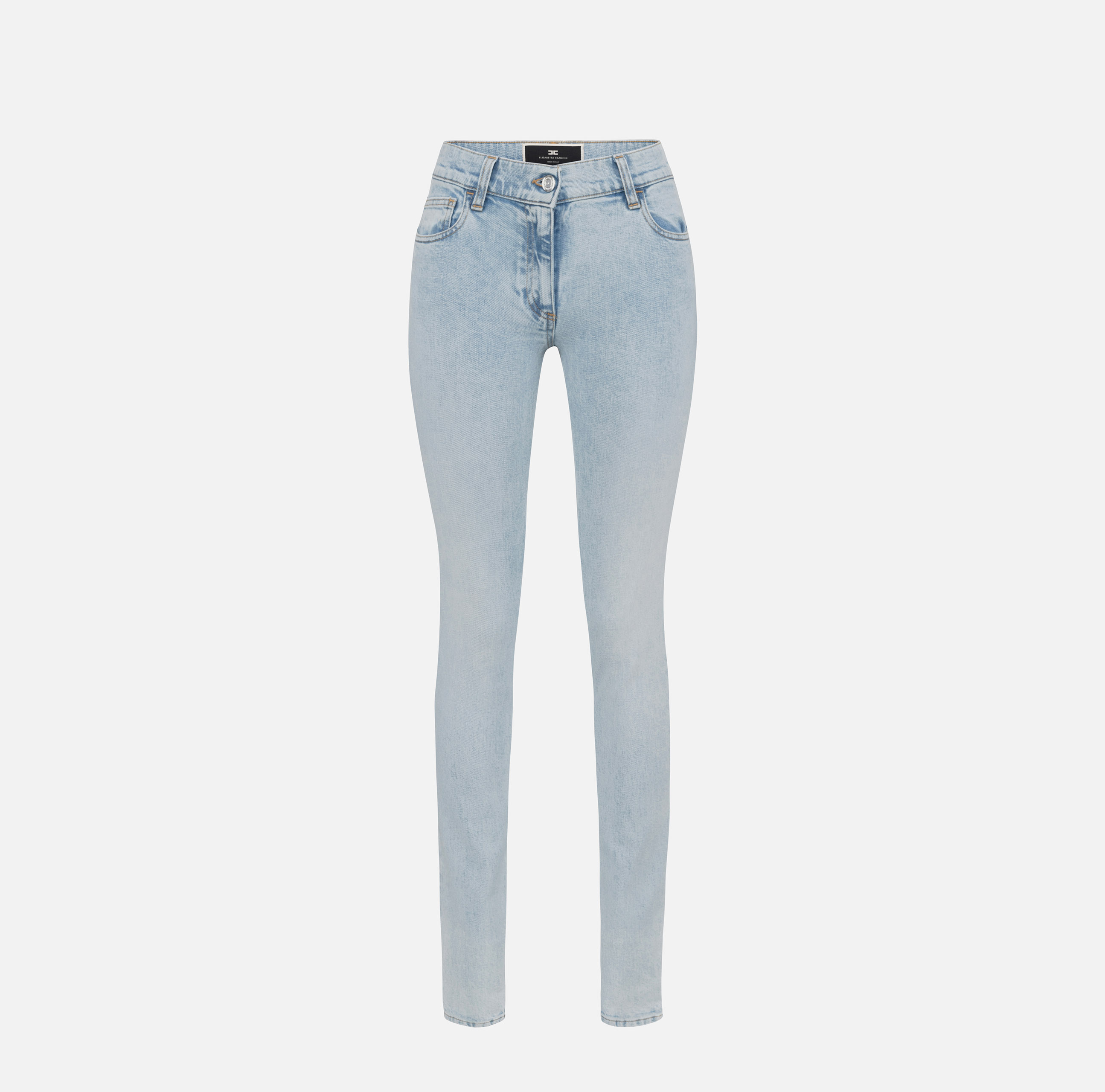 デニム・ジーパン ELISABETTA FRANCHI JEWELS LOGO JEANS Elisabetta Franchi Loog denim jeans - Blue - Women
