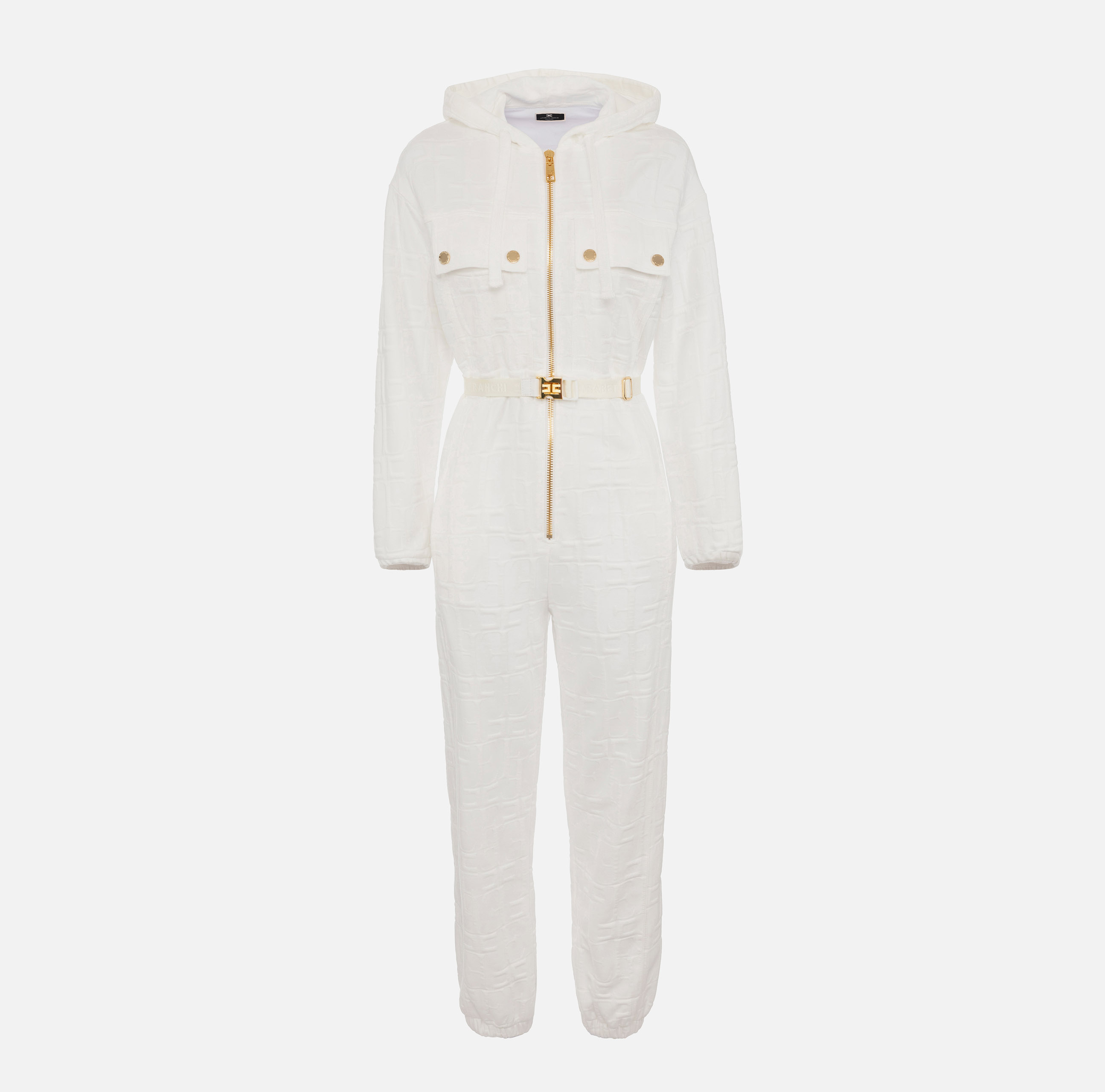 ジャケット ELISABETTA FRANCHI Women Outer GI13551E2360 WHITE ELISABETTA FRANCHI Women's down jacket PI76D46E2 CI4 White