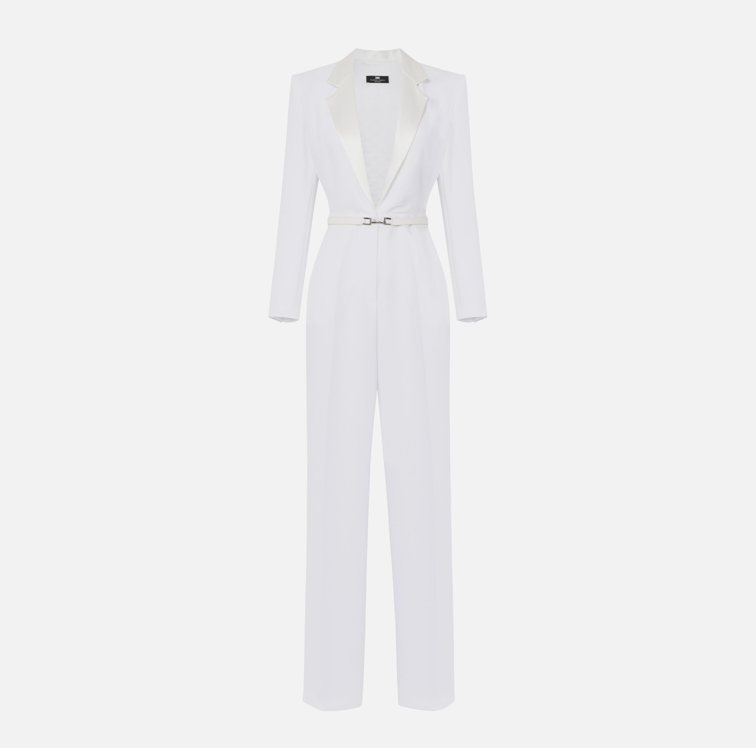 オールインワン・サロペット ELISABETTA FRANCHI Women Jumpsuits TUT4551E2E84 White Buy Elisabetta Franchi White Slim-cut Jumpsuit in Crepe for