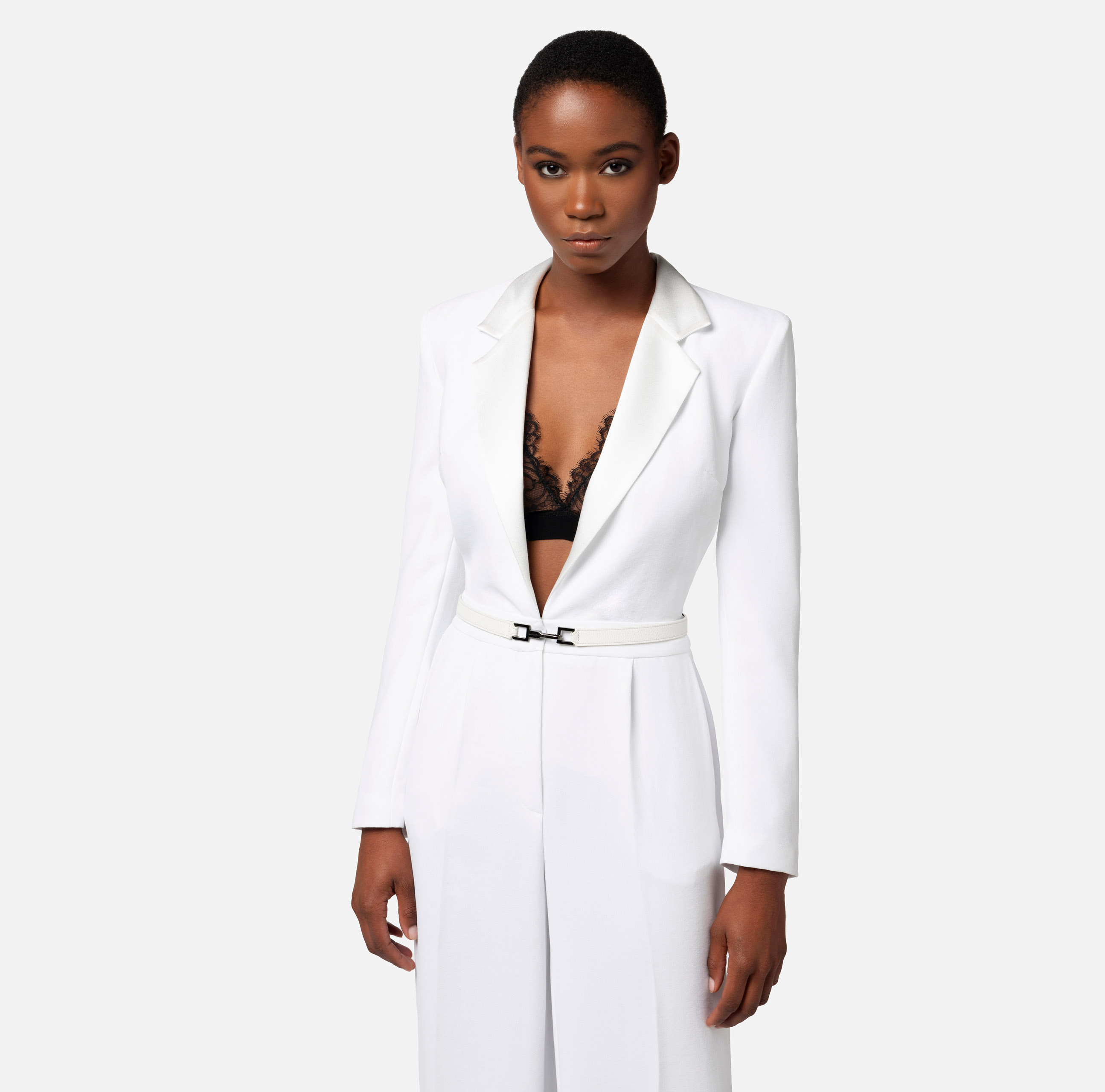 オールインワン・サロペット ELISABETTA FRANCHI Woman Jumpsuits White TU039 360 Elisabetta Franchi Jumpsuits − Sale: up to −76% | Stylight