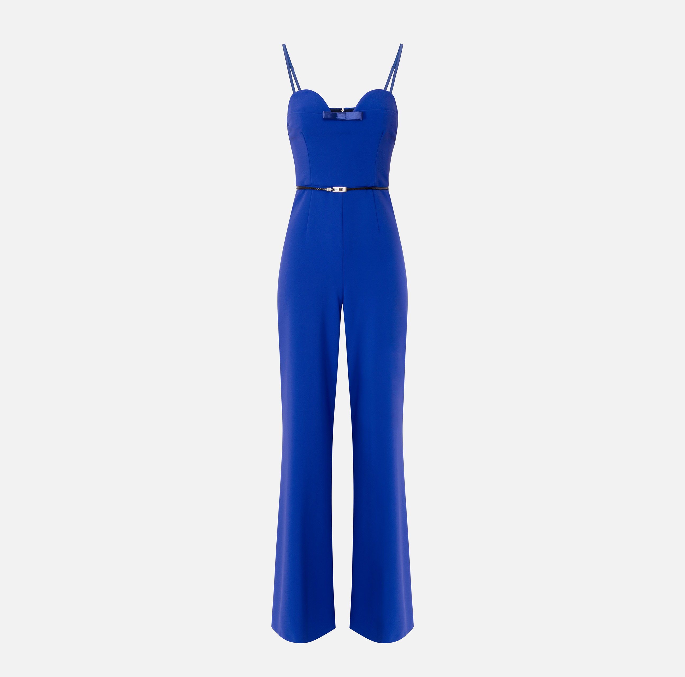 Jumpsuit in crêpe fabric with satin bow | Elisabetta Franchi
