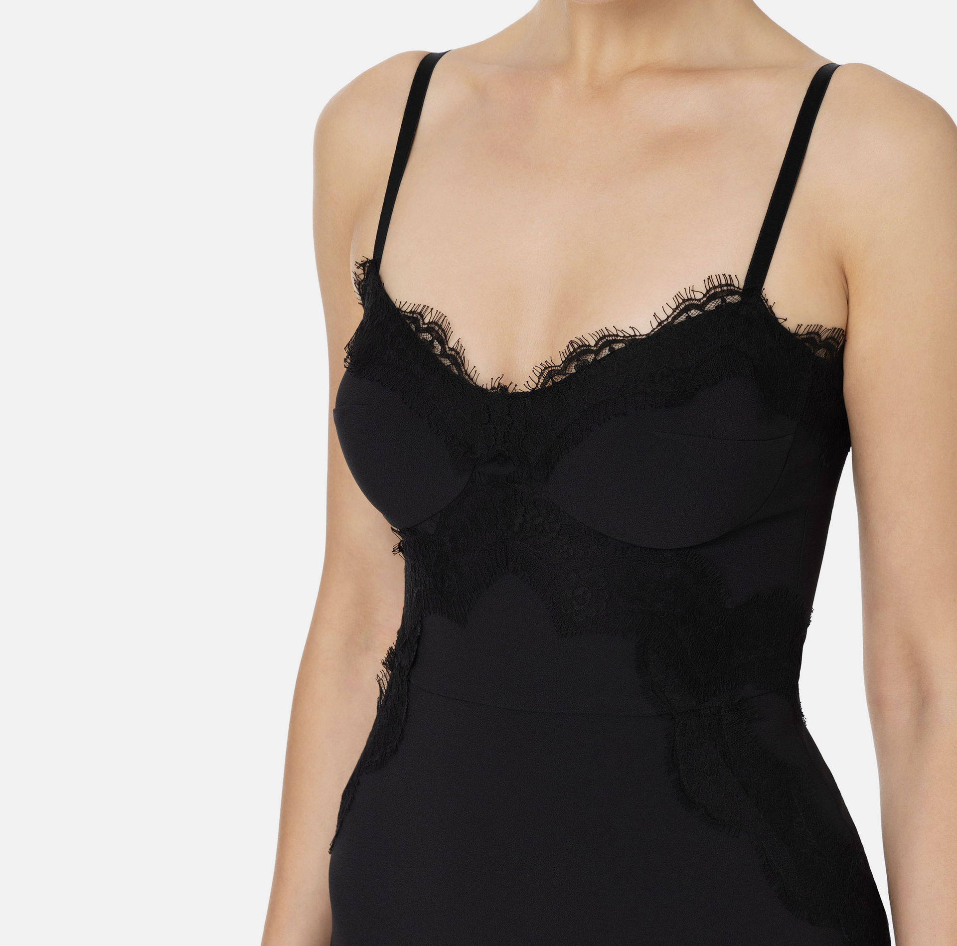 Gathered calf-length dress - Elisabetta Franchi® Outlet