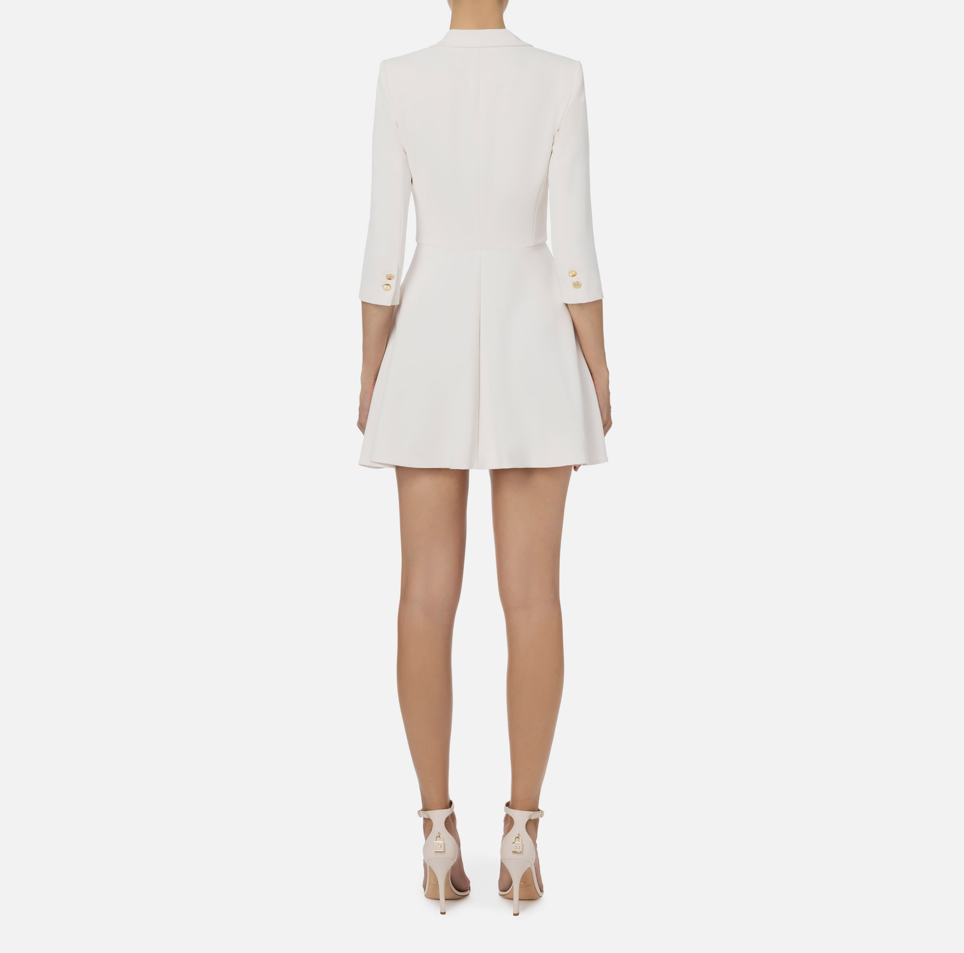 Coat dress with buttons - Elisabetta Franchi® Outlet
