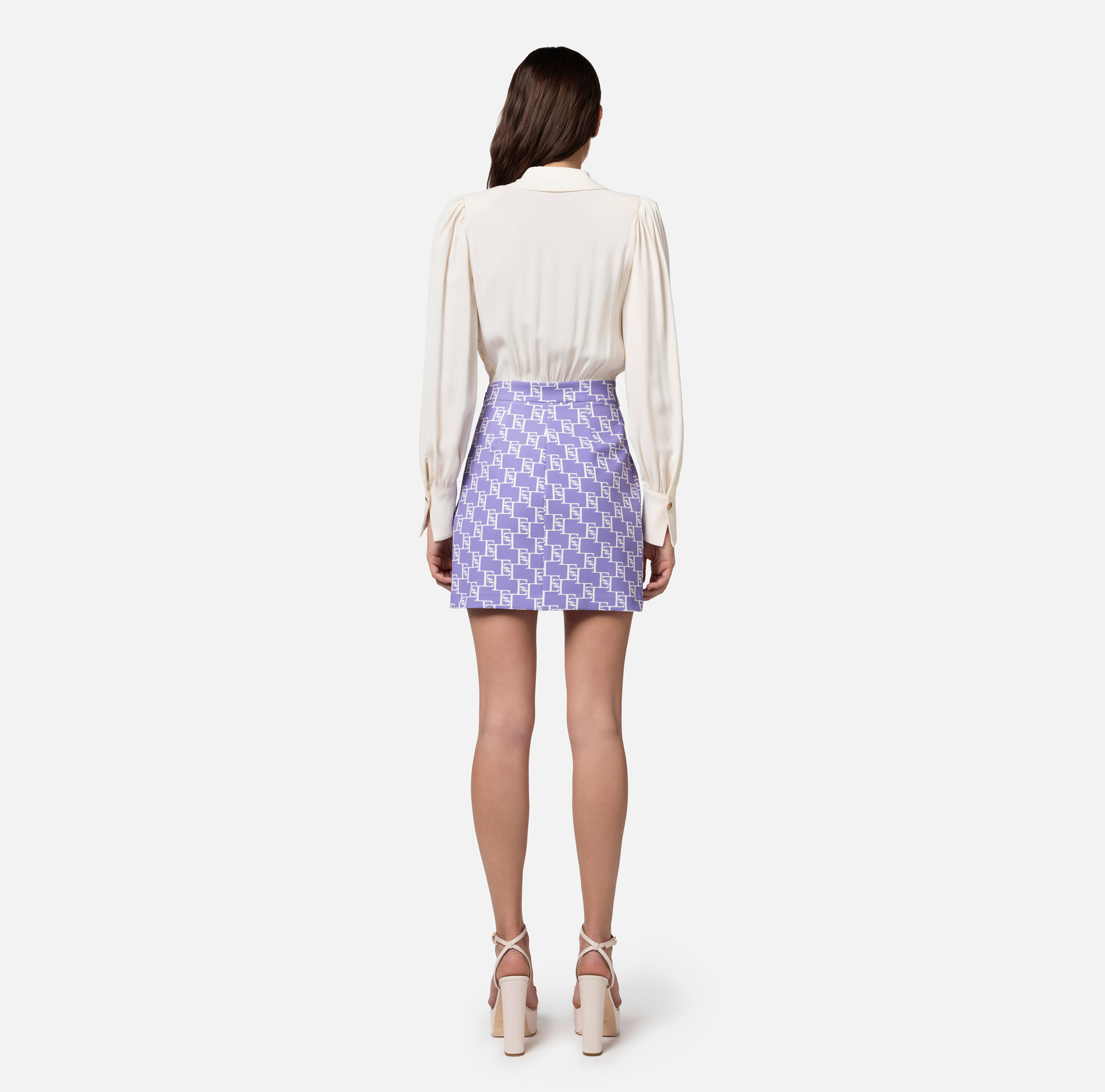 Combined viscose mini-dress - Elisabetta Franchi® Outlet