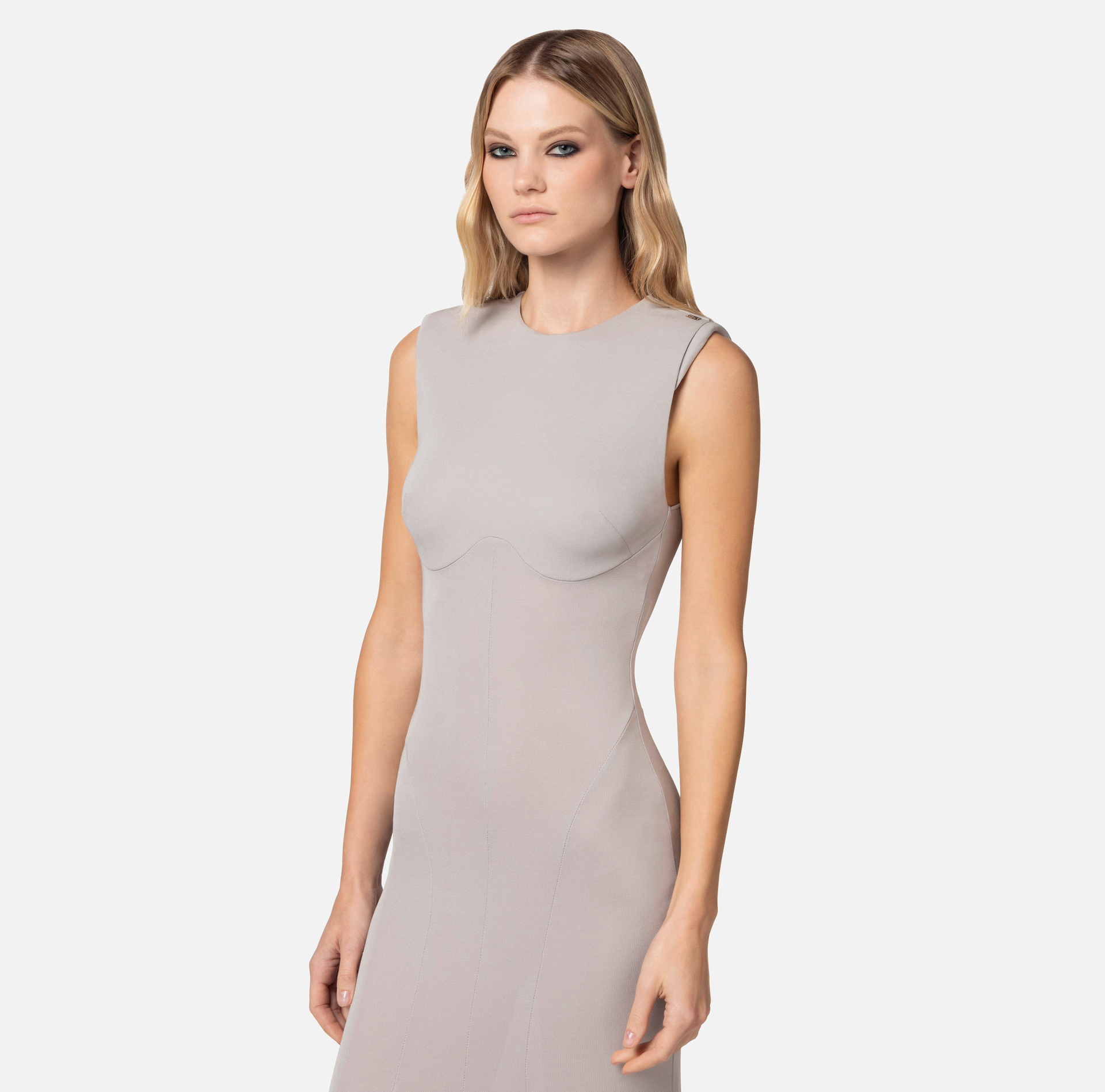 Jersey long dress flared at the bottom - Elisabetta Franchi® Outlet