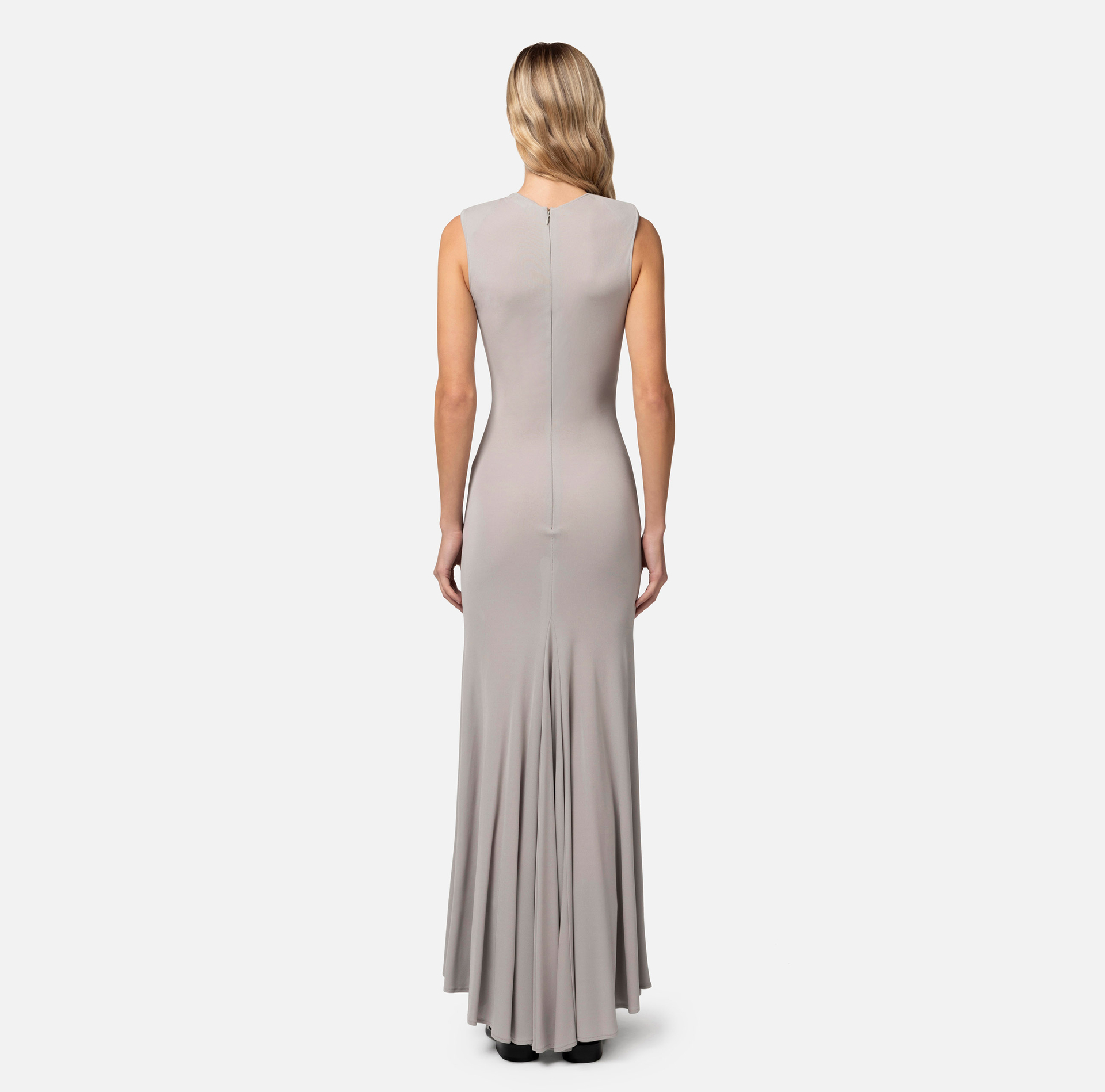 Jersey long dress flared at the bottom - Elisabetta Franchi® Outlet