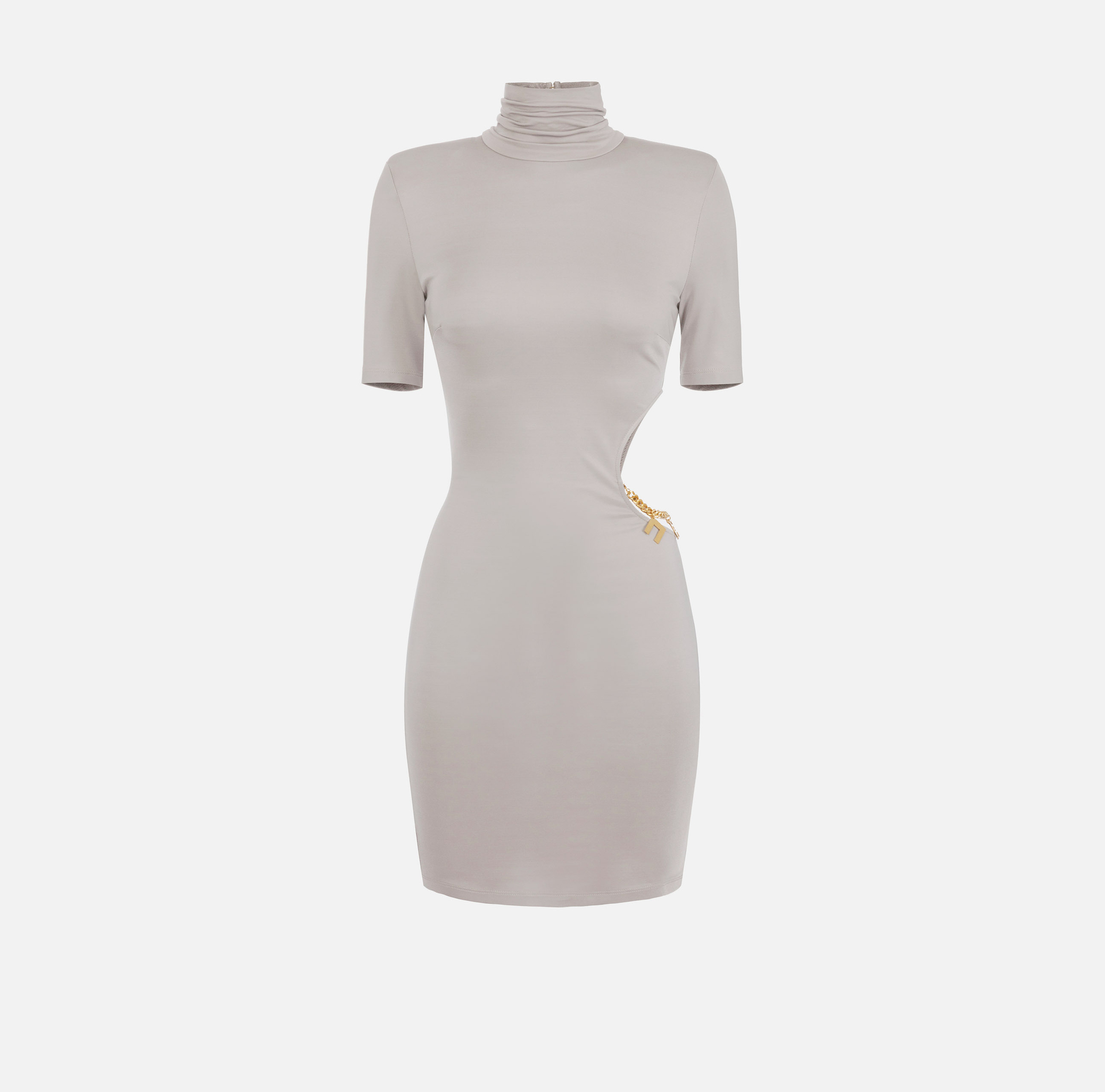 Mini-dress in viscose jersey with cut-out - Elisabetta Franchi® Outlet