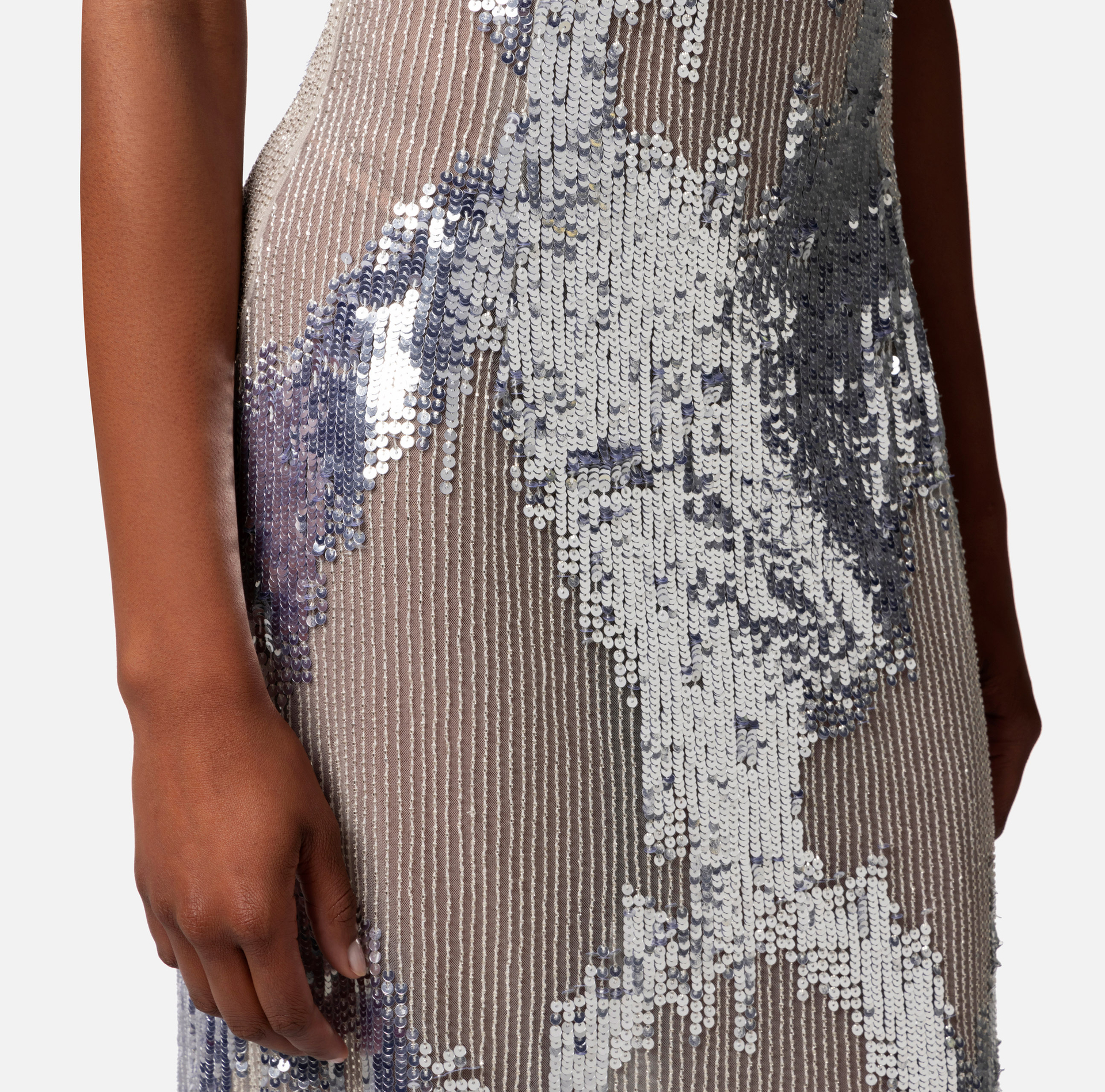Robe Red Carpet en tulle et sequins - Elisabetta Franchi® Outlet