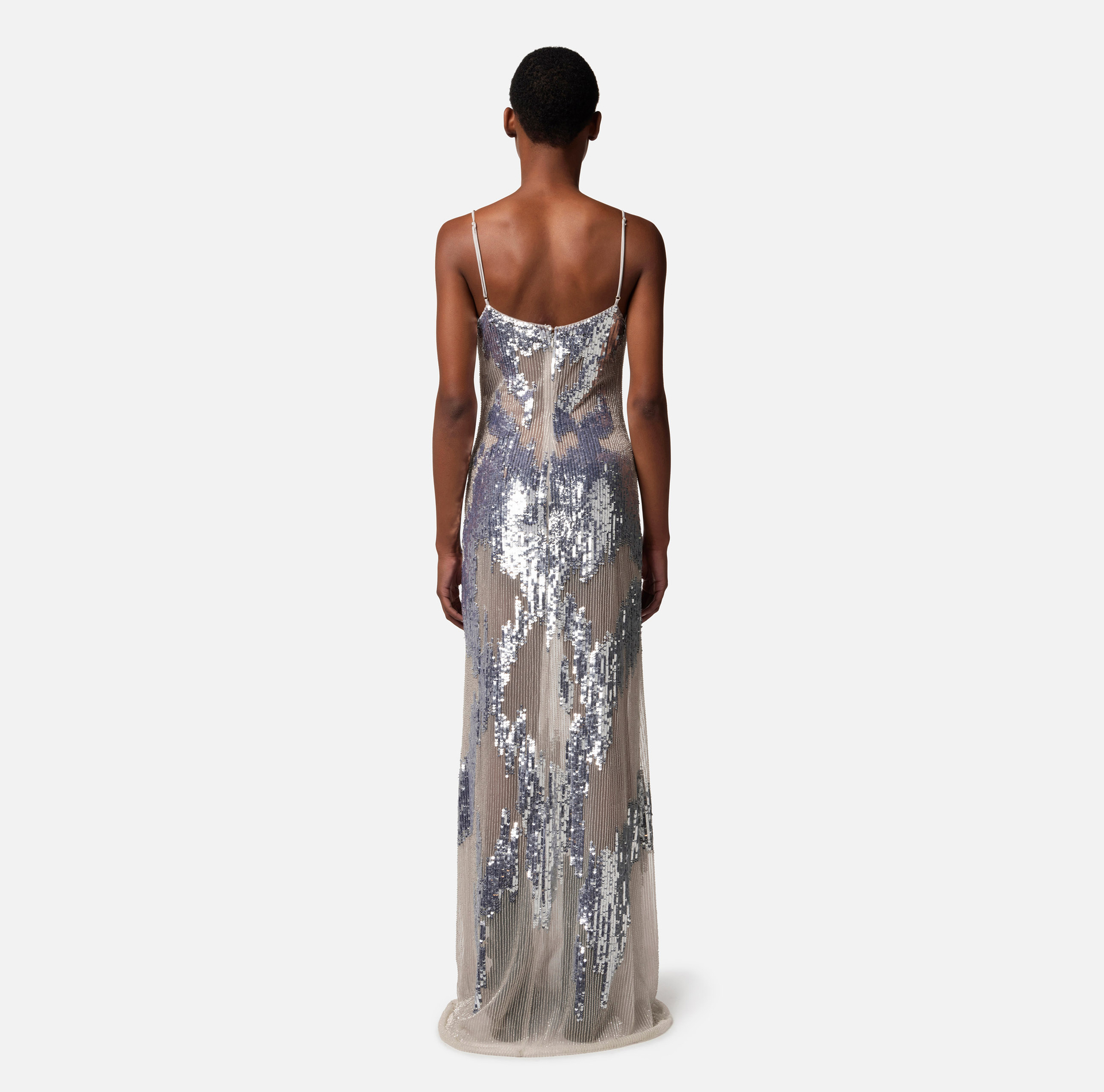 Robe Red Carpet en tulle et sequins - Elisabetta Franchi® Outlet