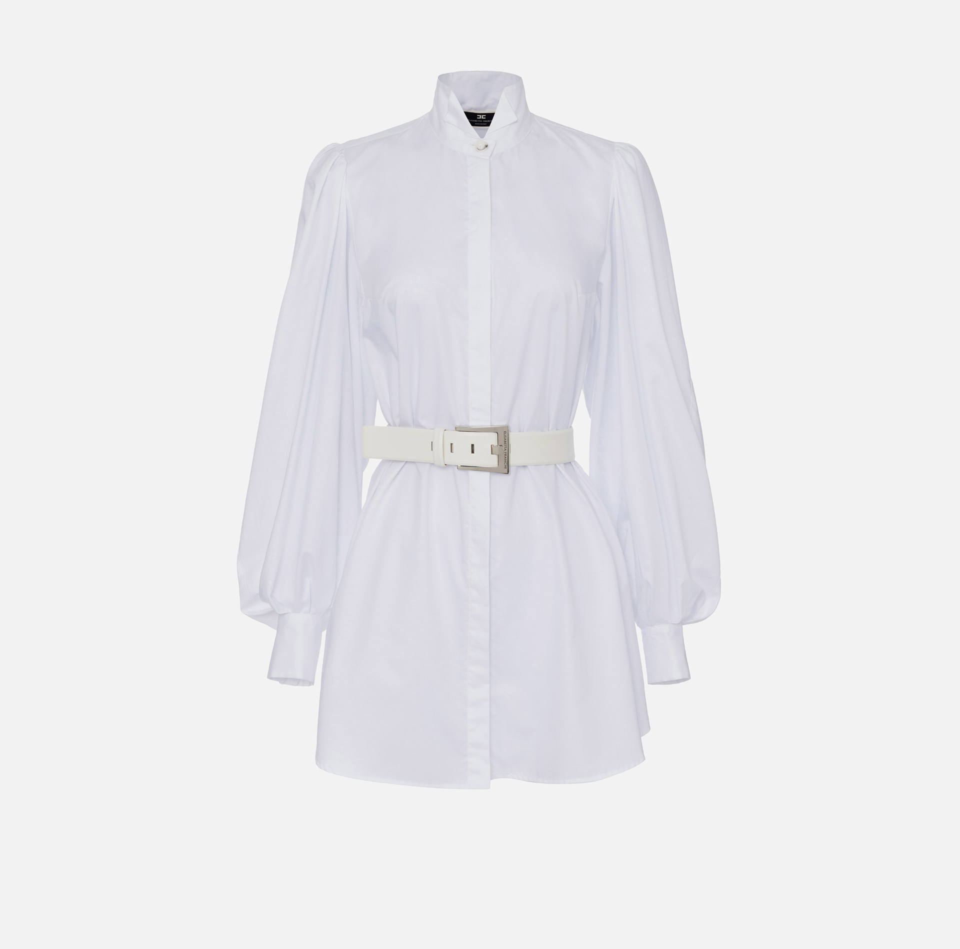 Mini-robe chemise en popeline de coton - Elisabetta Franchi® Outlet