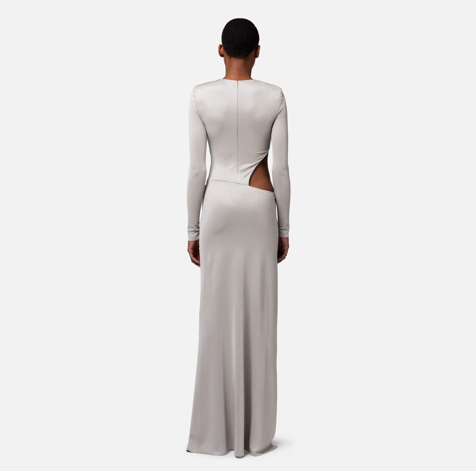 Red Carpet dress in jersey with snap hook - Elisabetta Franchi® Outlet